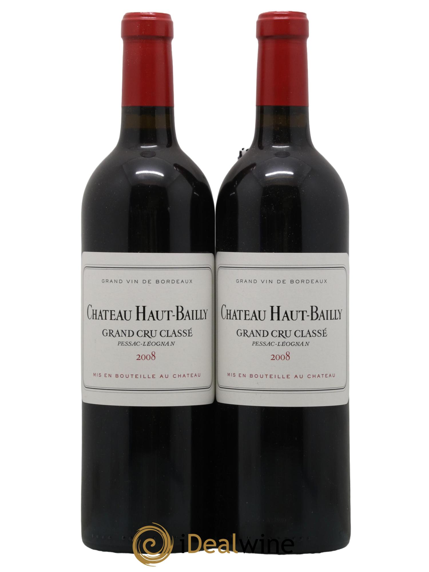 Château Haut-Bailly Cru Classé de Graves 2008 - Lot de 2 bouteilles - 0
