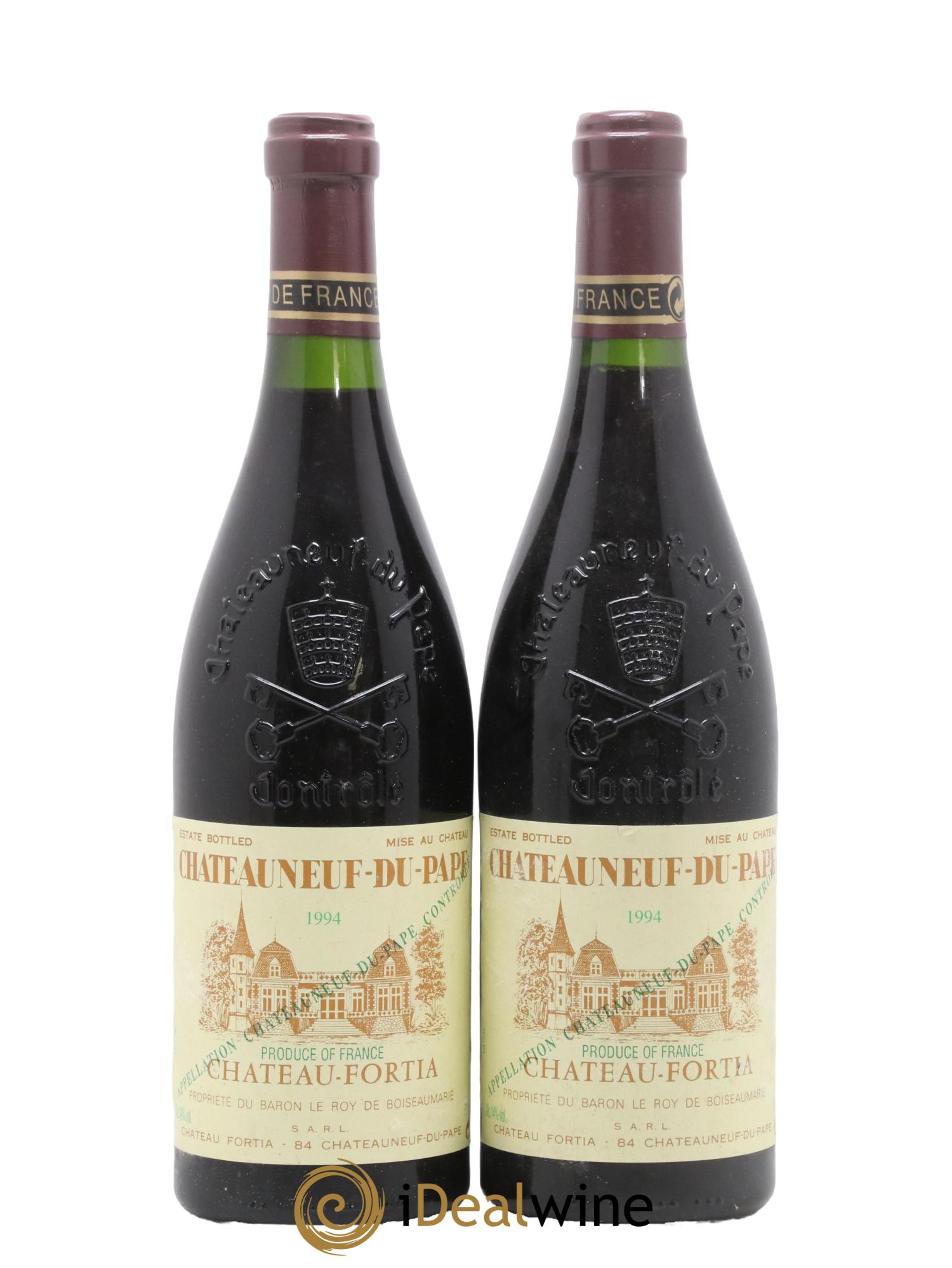 Châteauneuf-du-Pape Château Fortia 1994 - Lot de 2 bouteilles - 0