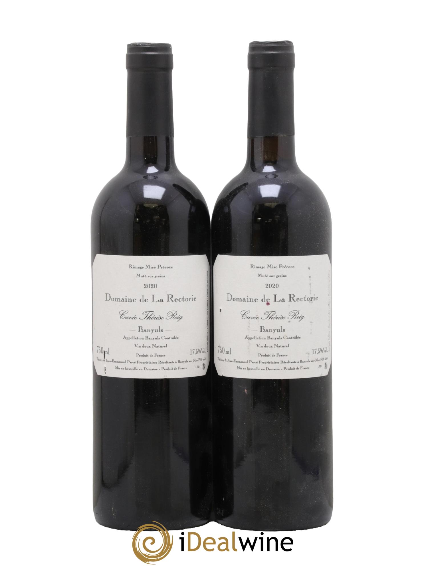 Banyuls La Rectorie (Domaine de) Thérèse Reig Thierry et Jean Emmanuel Parcé 2020 - Lotto di 2 bottiglie - 0