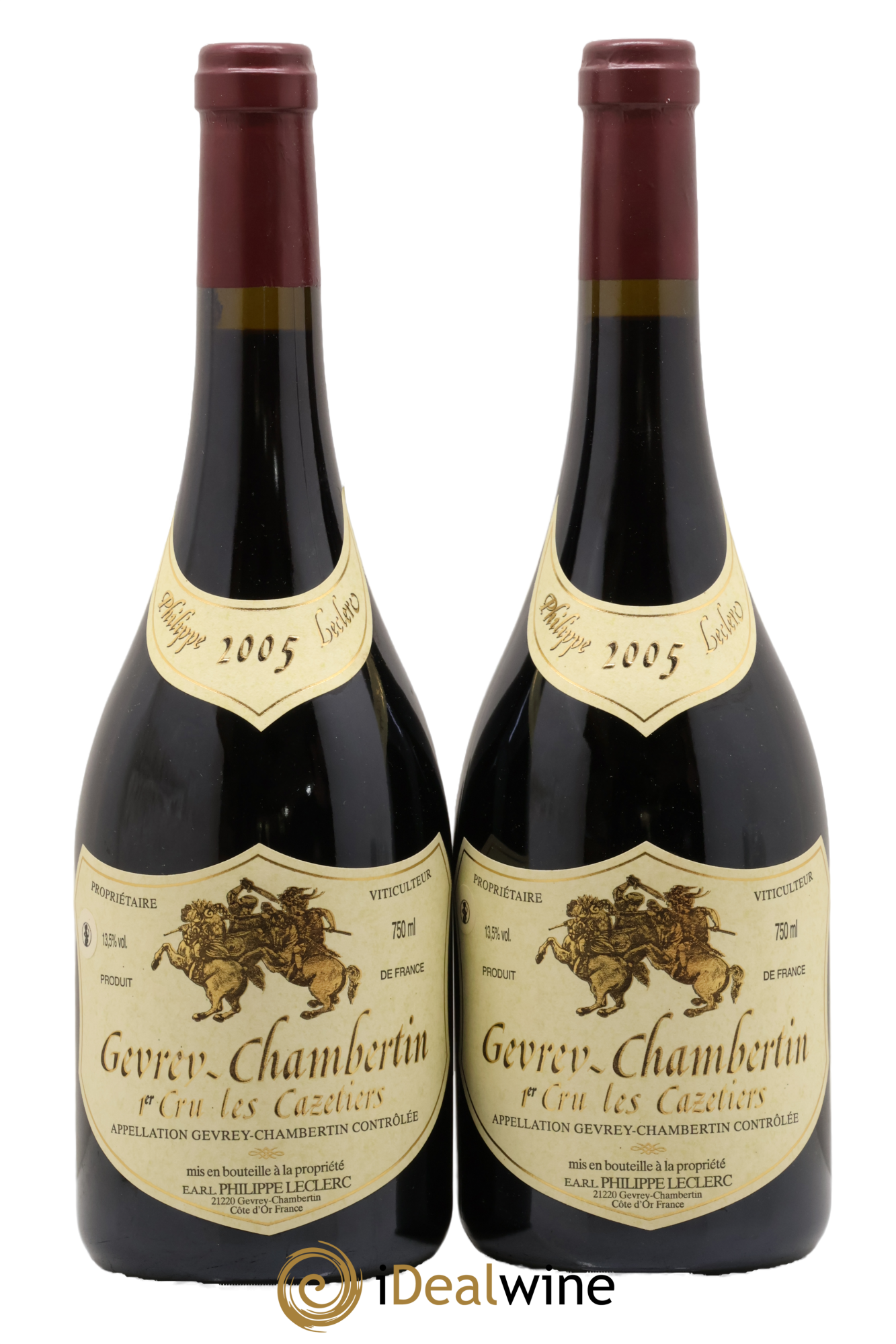 Gevrey-Chambertin 1er Cru Les Cazetiers Philippe Leclerc 2005 - Lotto di 2 bottiglie - 0
