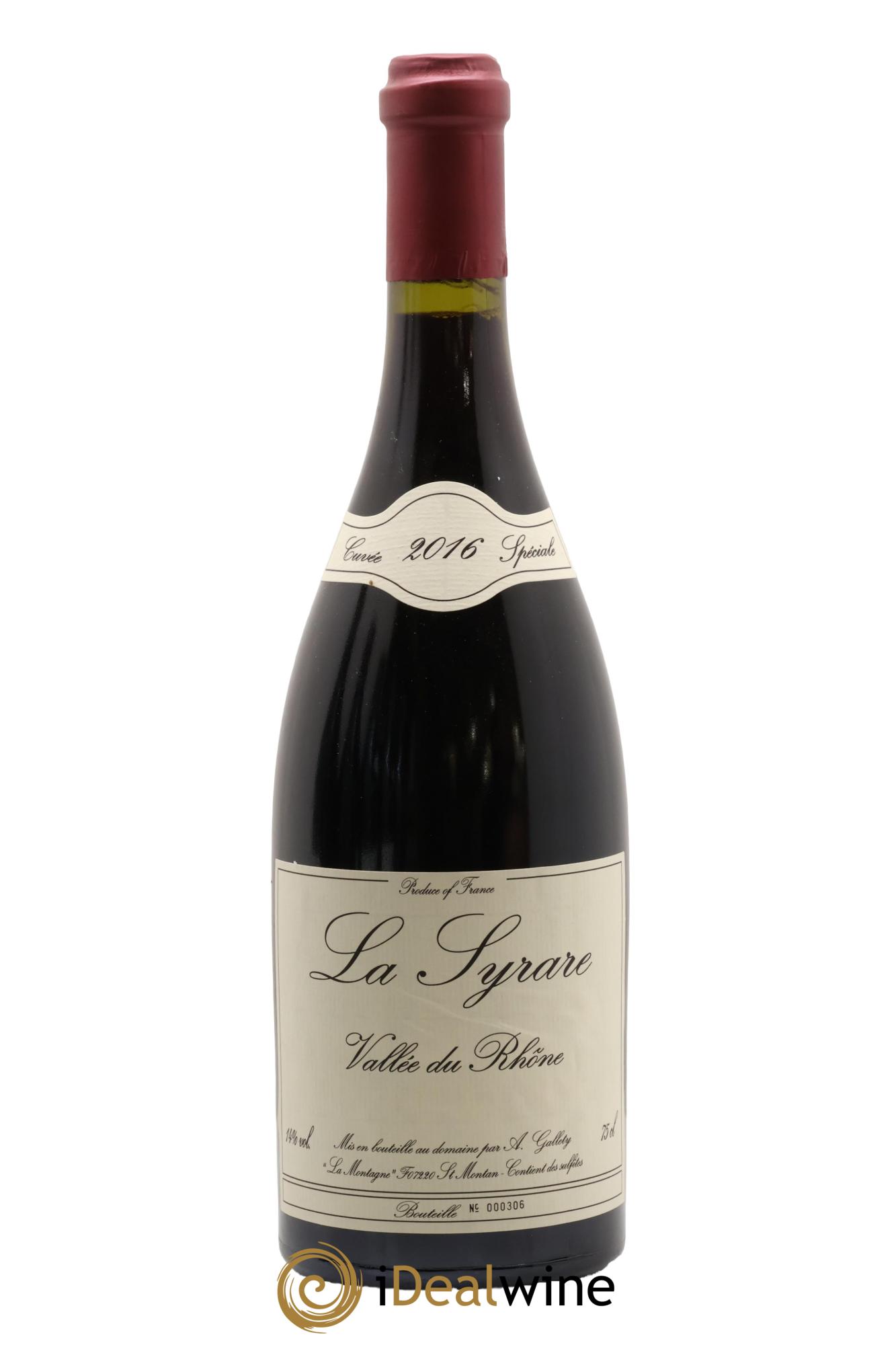 Côtes du Vivarais La Syrare Gallety (Domaine) 2016 - Lotto di 1 bottiglia - 0
