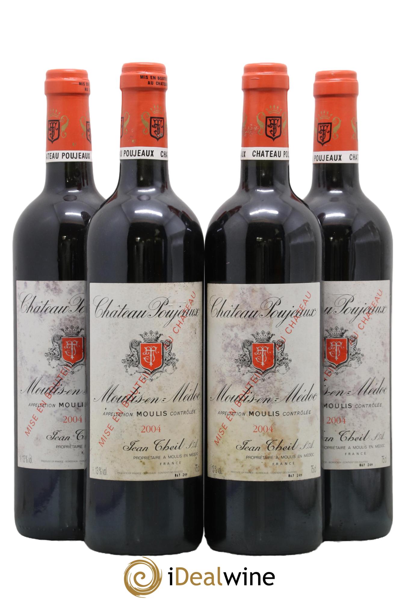 Château Poujeaux 2004 - Lot de 4 bouteilles - 0