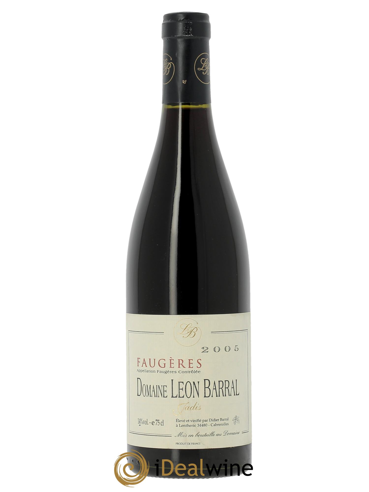 Faugères Jadis Domaine Léon Barral 2005 - Lot de 1 bouteille - 0