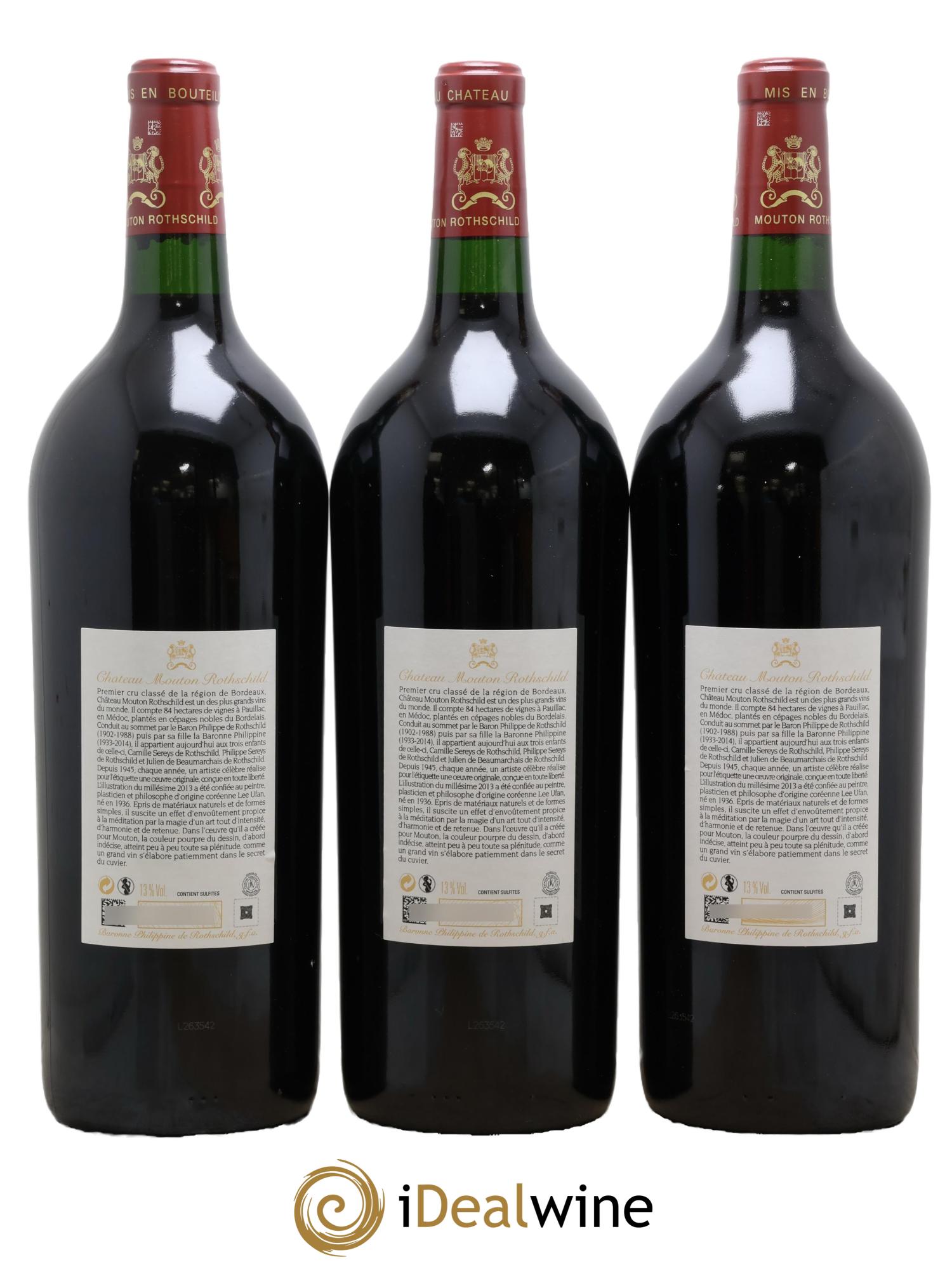 Château Mouton Rothschild 1er Grand Cru Classé 2013 - Lotto di 3 magnum - 1