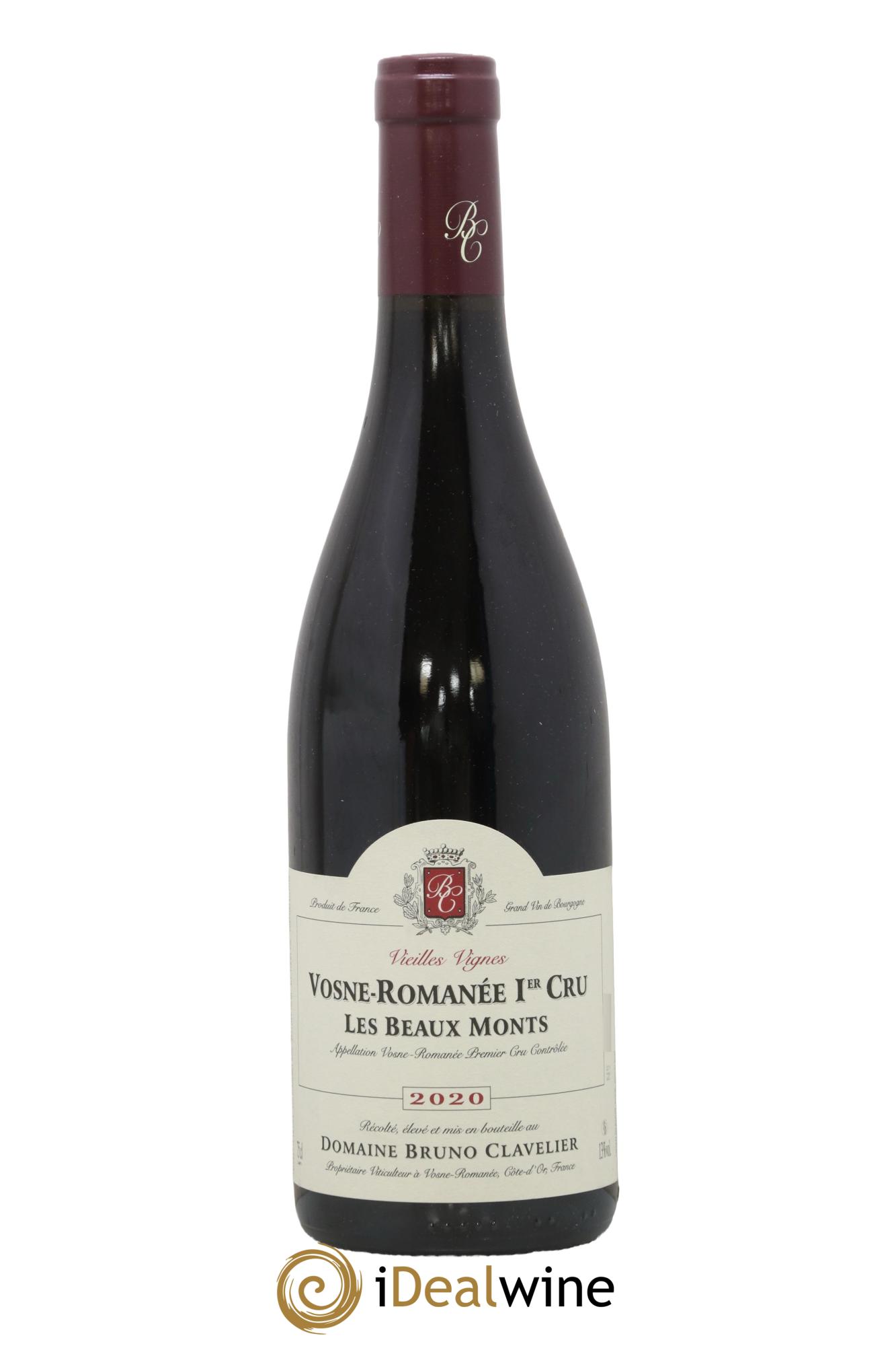 Vosne-Romanée 1er Cru Les Beaux Monts Vieilles vignes Bruno Clavelier 2020 - Lot of 1 bottle - 0