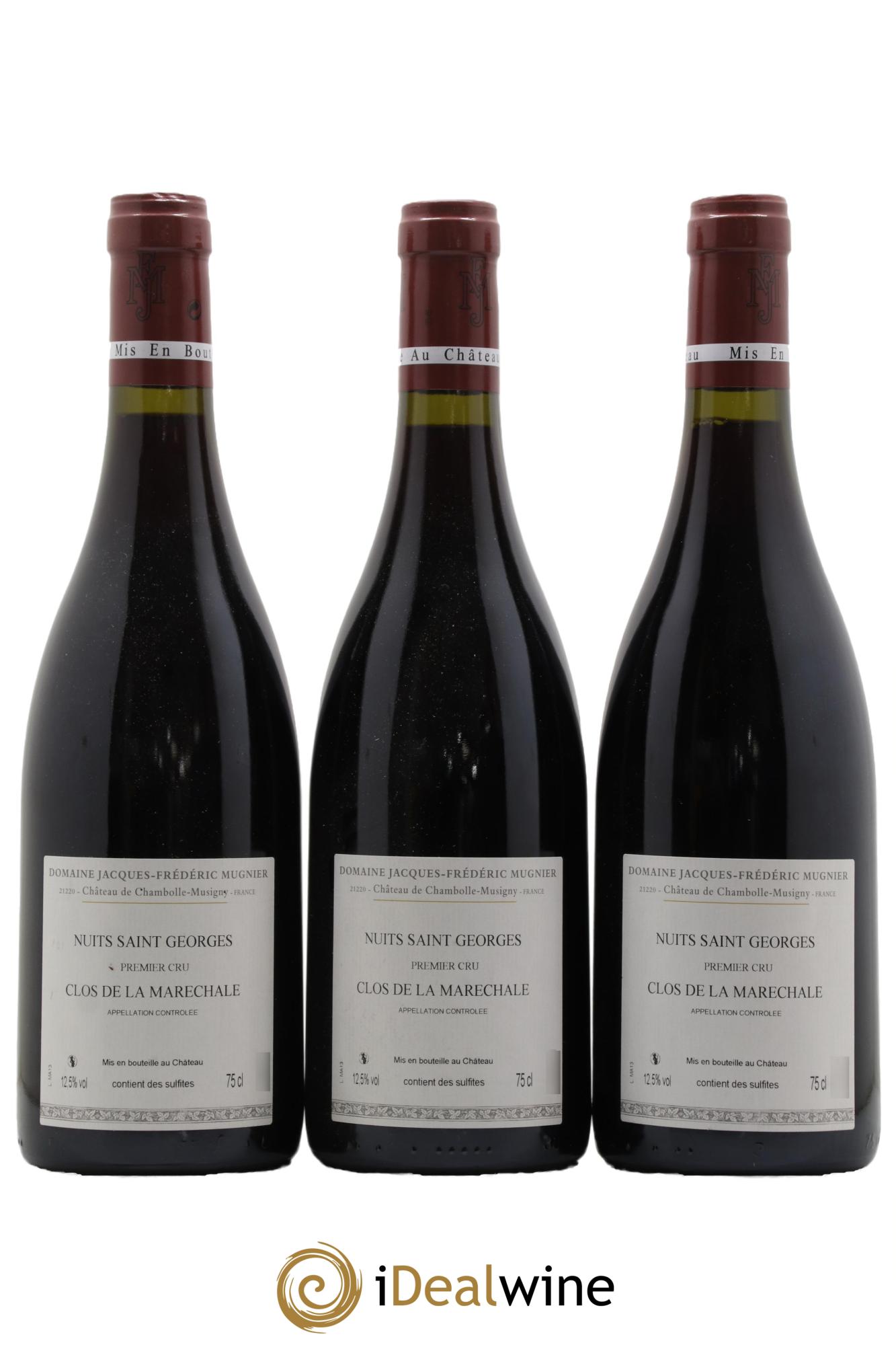 Nuits-Saint-Georges 1er Cru Clos de La Maréchale Jacques-Frédéric Mugnier  2013 - Posten von 3 Flaschen - 1