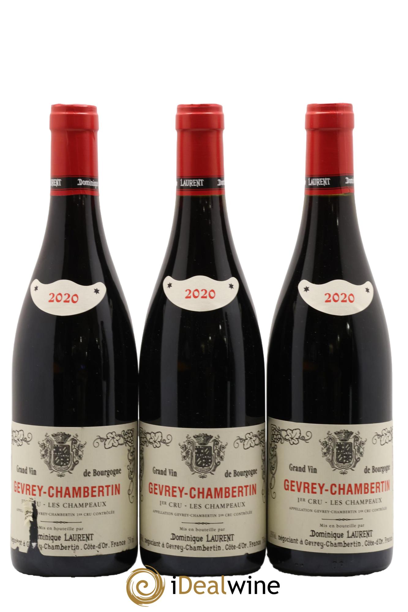 Gevrey-Chambertin 1er Cru Les Champeaux Dominique Laurent 2020 - Lotto di 3 bottiglie - 0