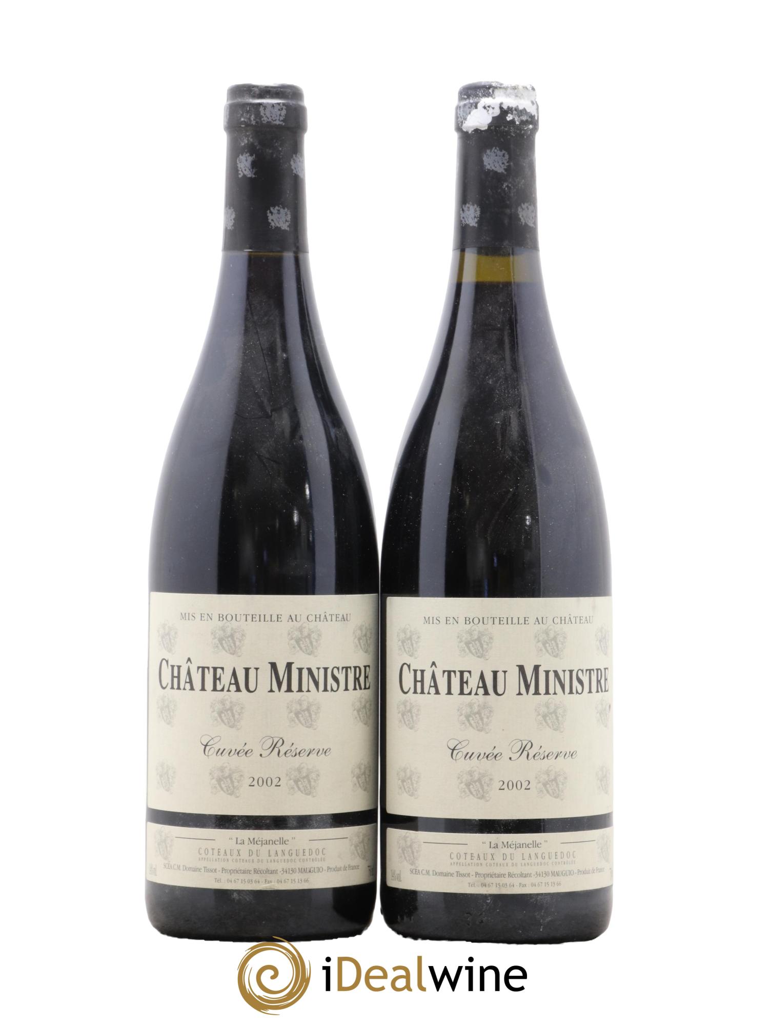 Languedoc AOP Cuvee Reserve Chateau Ministre 2002 - Lot de 2 bouteilles - 0