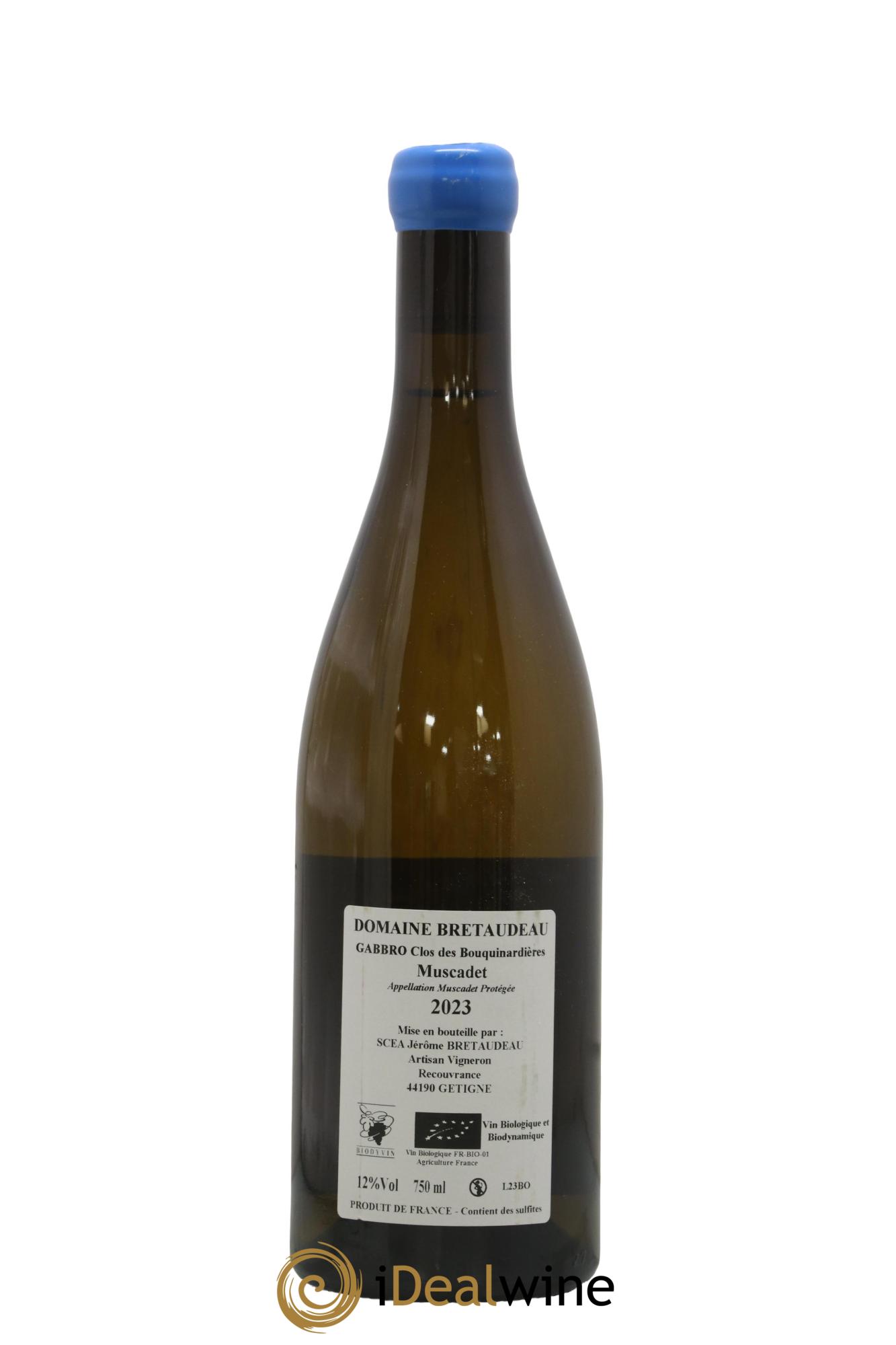Muscadet-Sèvre-et-Maine Gabbro Clos des Bouquinardières Jérôme Bretaudeau - Domaine de Bellevue 2023 - Lot de 1 bouteille - 1