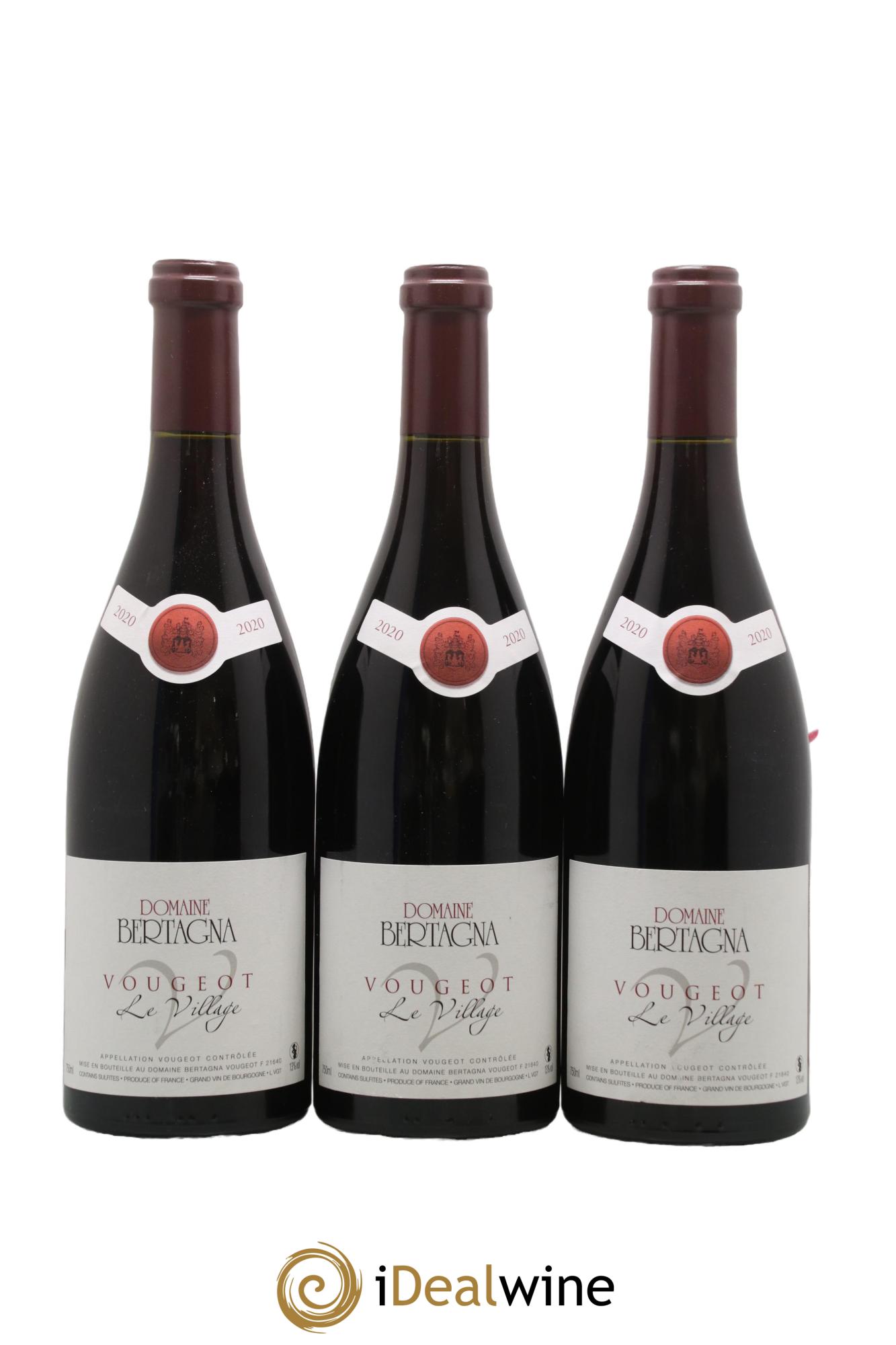 Vougeot Le Village Bertagna 2020 - Lot of 3 bottles - 0
