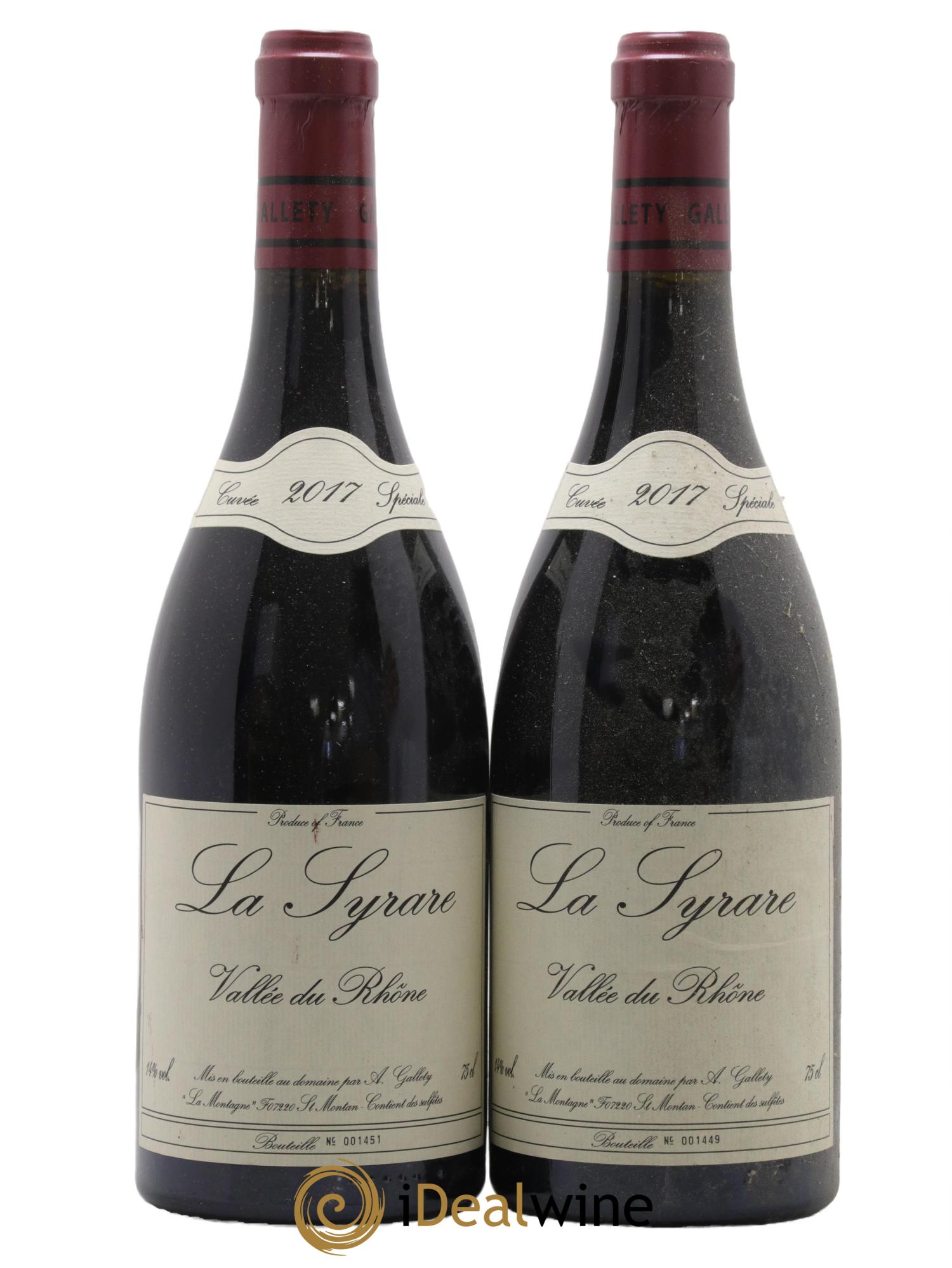 Côtes du Vivarais La Syrare Gallety (Domaine) 2017 - Lot de 2 bouteilles - 0