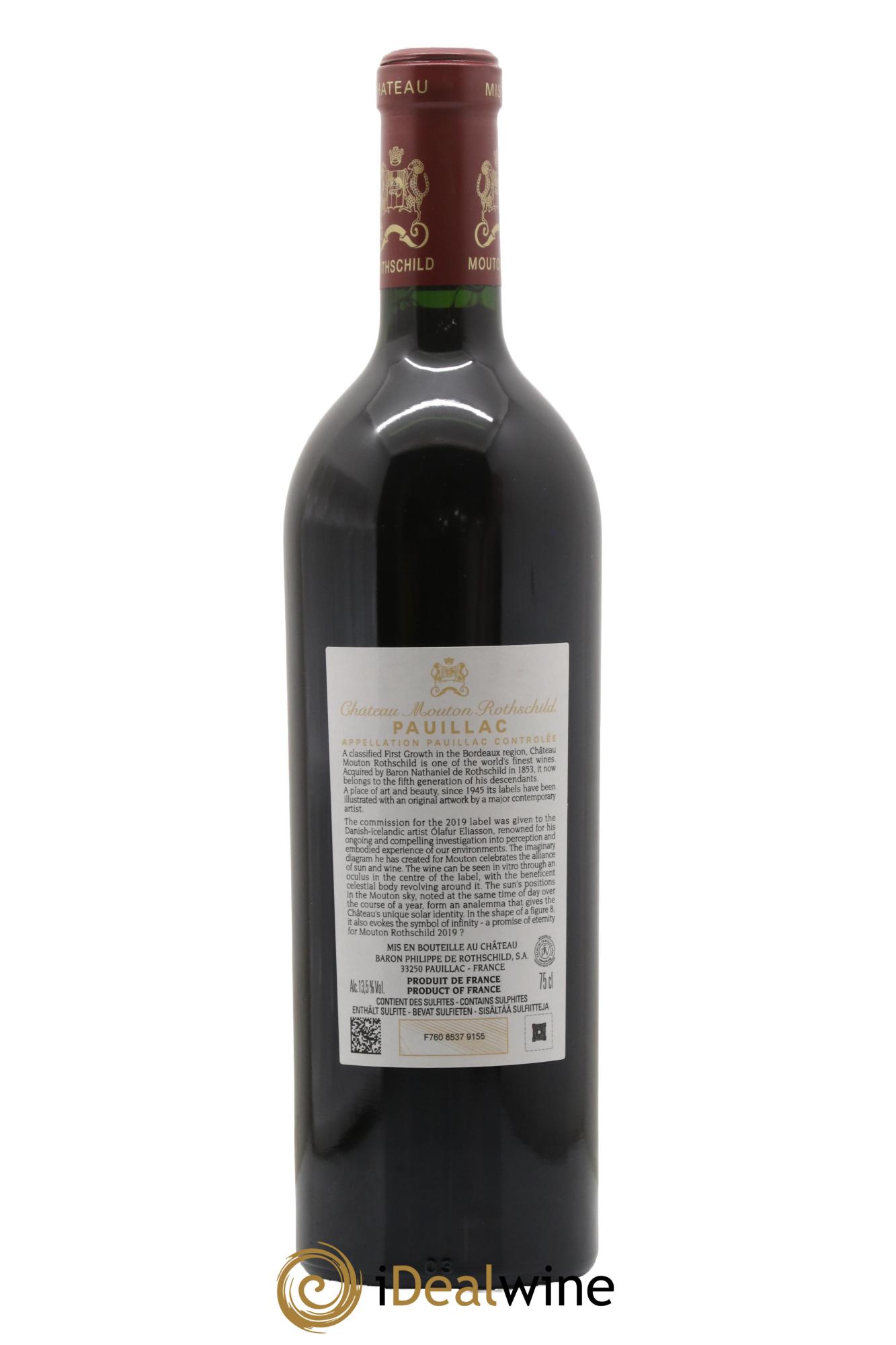 Château Mouton Rothschild 1er Grand Cru Classé 2019 - Lot of 1 bottle - 1
