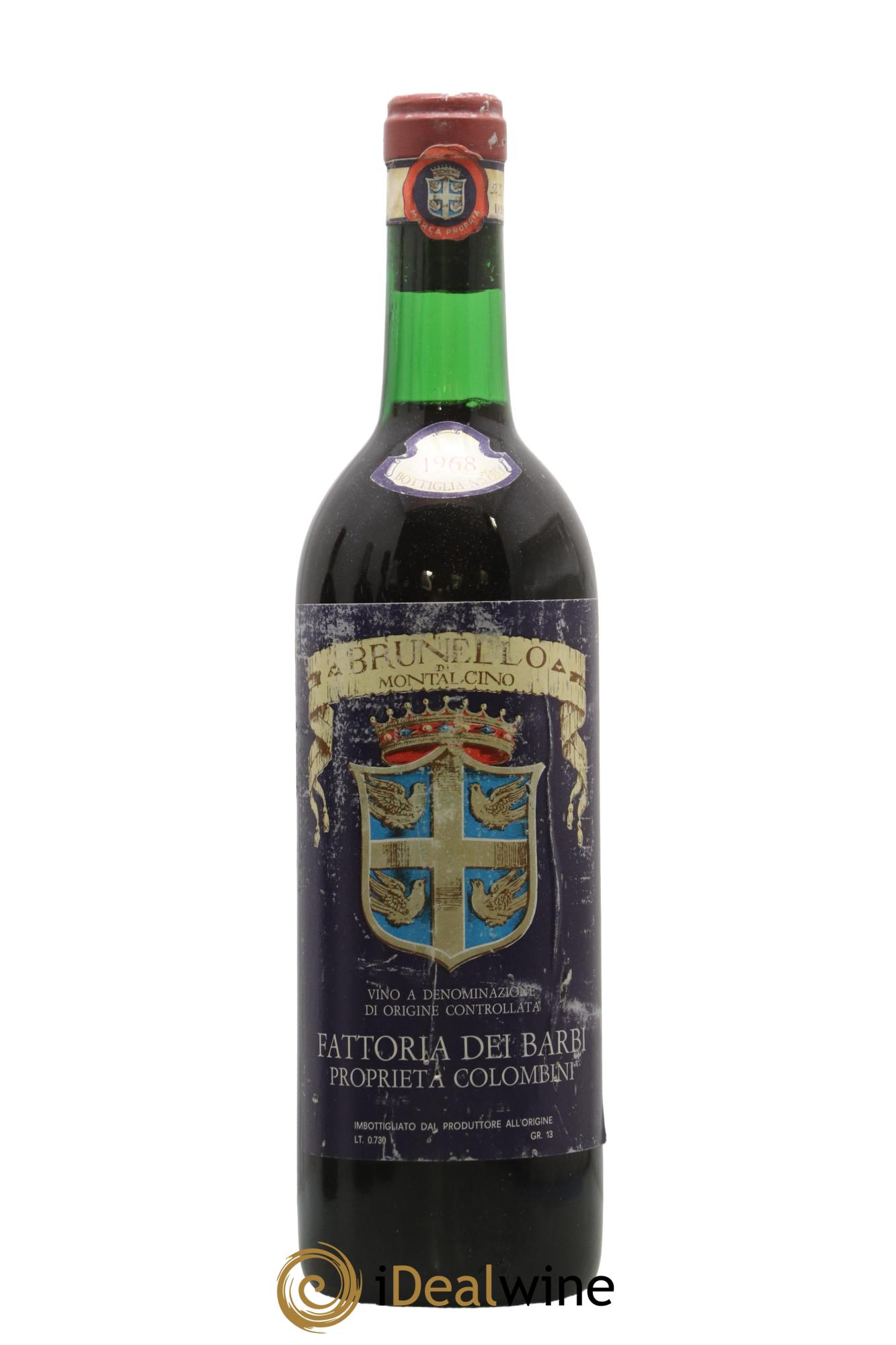 Brunello di Montalcino Barbi 1968 - Posten von 1 Flasche - 0
