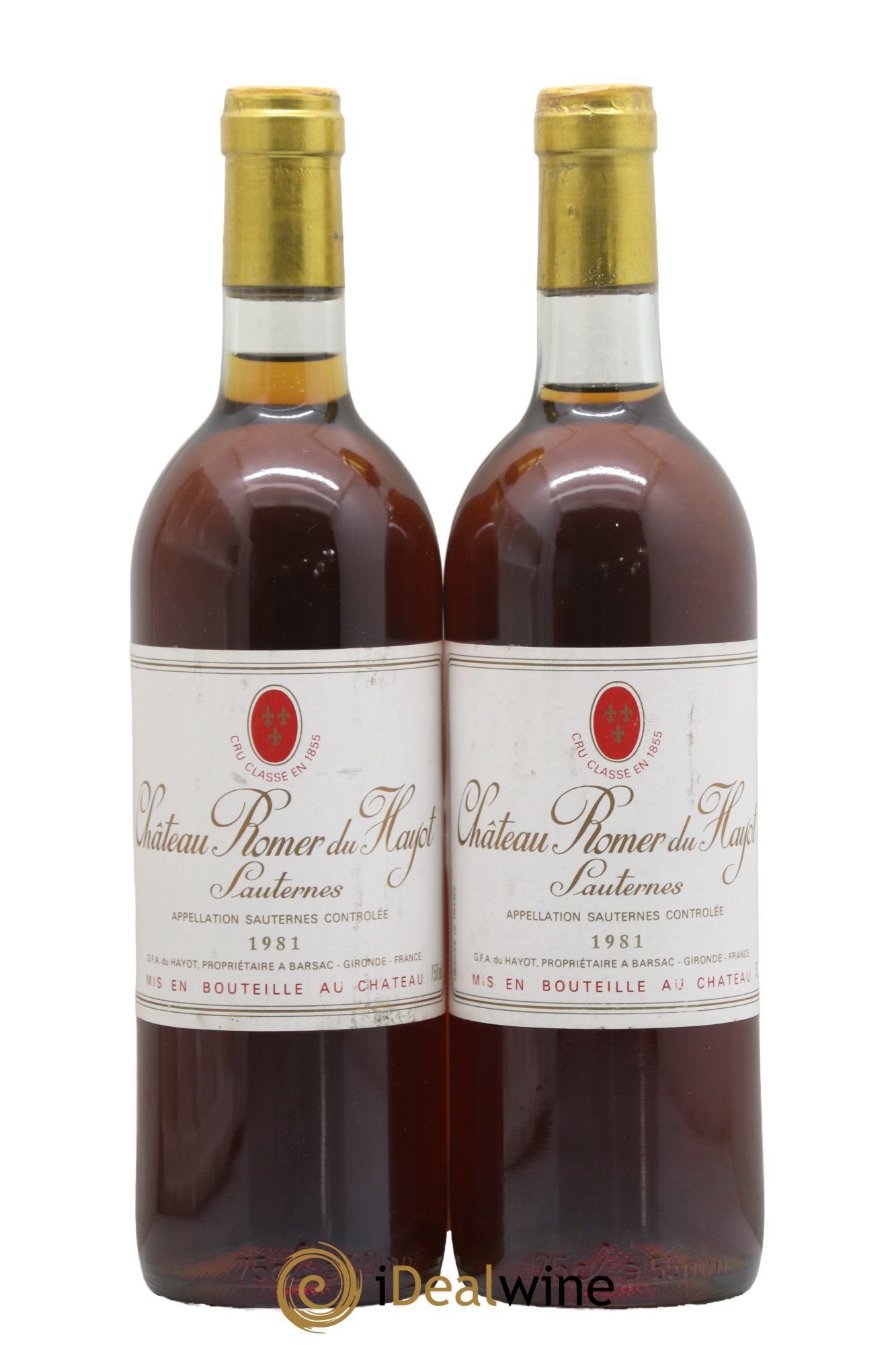 Château Romer du Hayot 2ème Grand Cru Classé 1981 - Posten von 2 Flaschen - 0