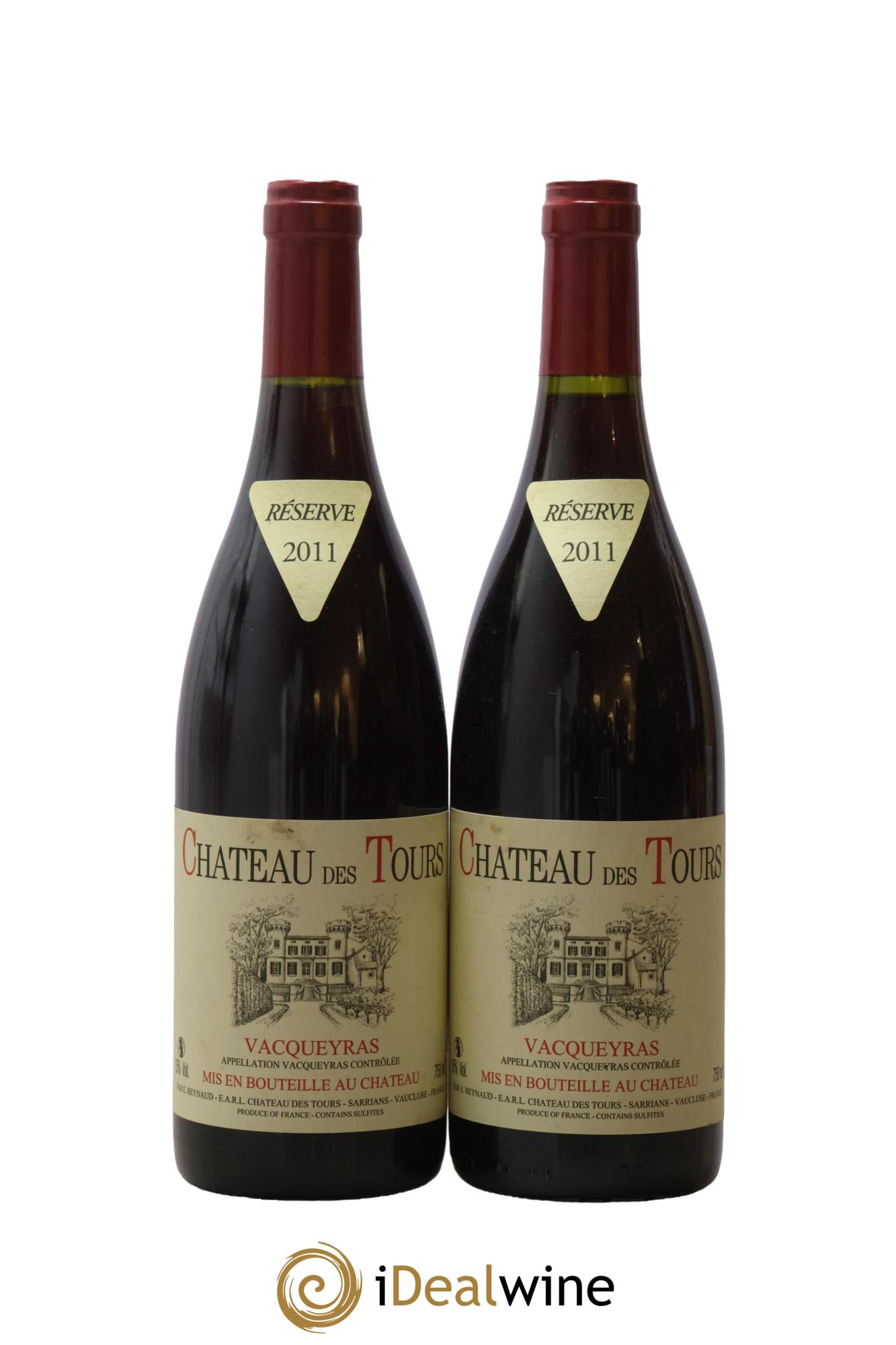 Vacqueyras Château des Tours Emmanuel Reynaud 2011 - Lot de 2 bouteilles - 0