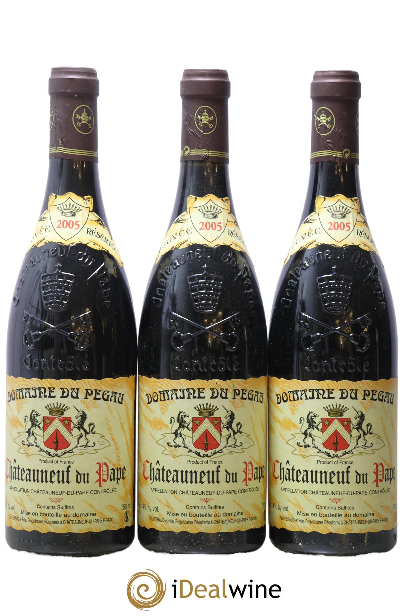 Châteauneuf-du-Pape Domaine du Pégau Cuvée Réservée Paul et Laurence Féraud 2005 - Lotto di 3 bottiglie - 0