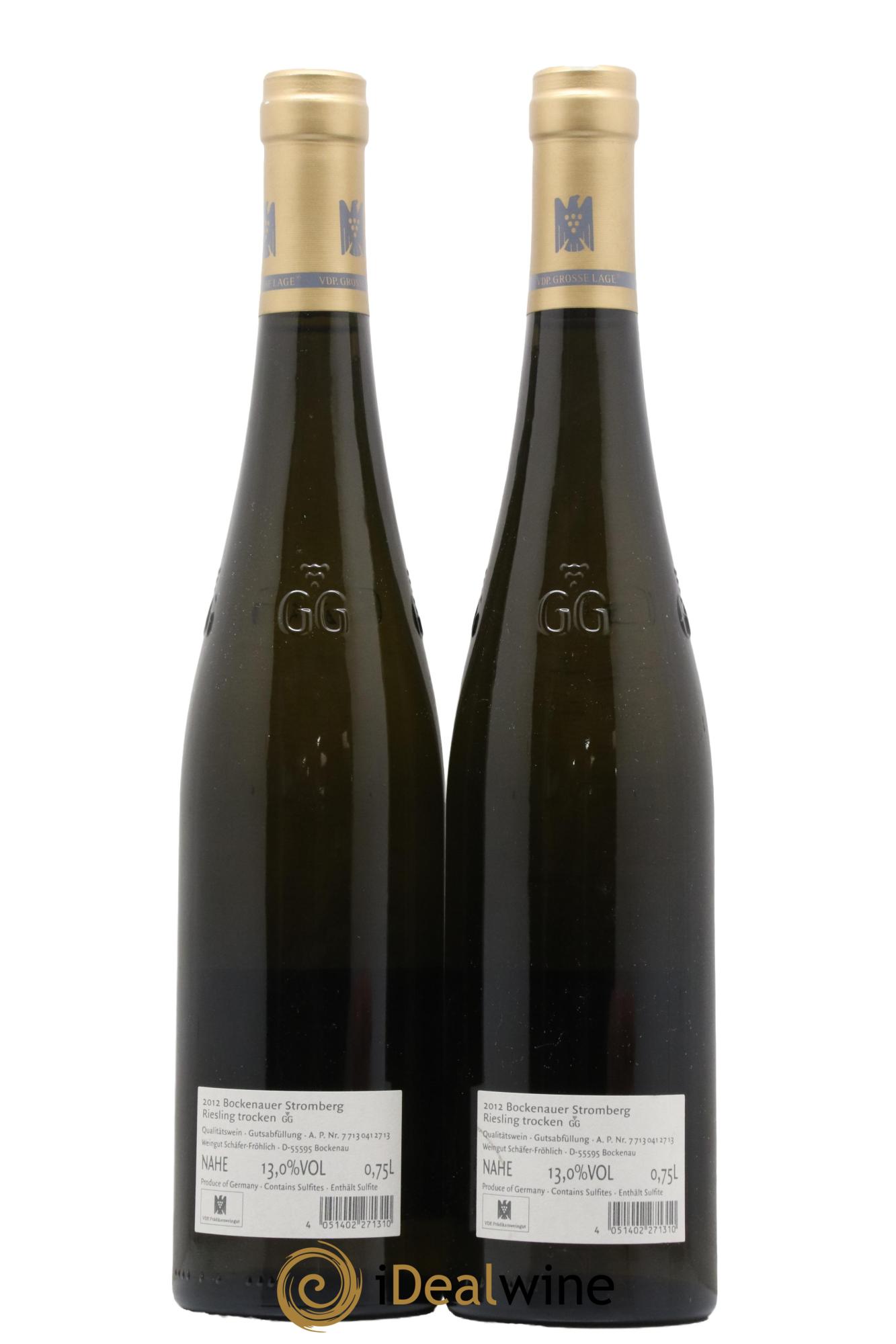 Allemagne Nahe Bockenaeur Stromberg GG Riesling Schäfer-Fröhlich 2012 - Lot of 2 bottles - 1