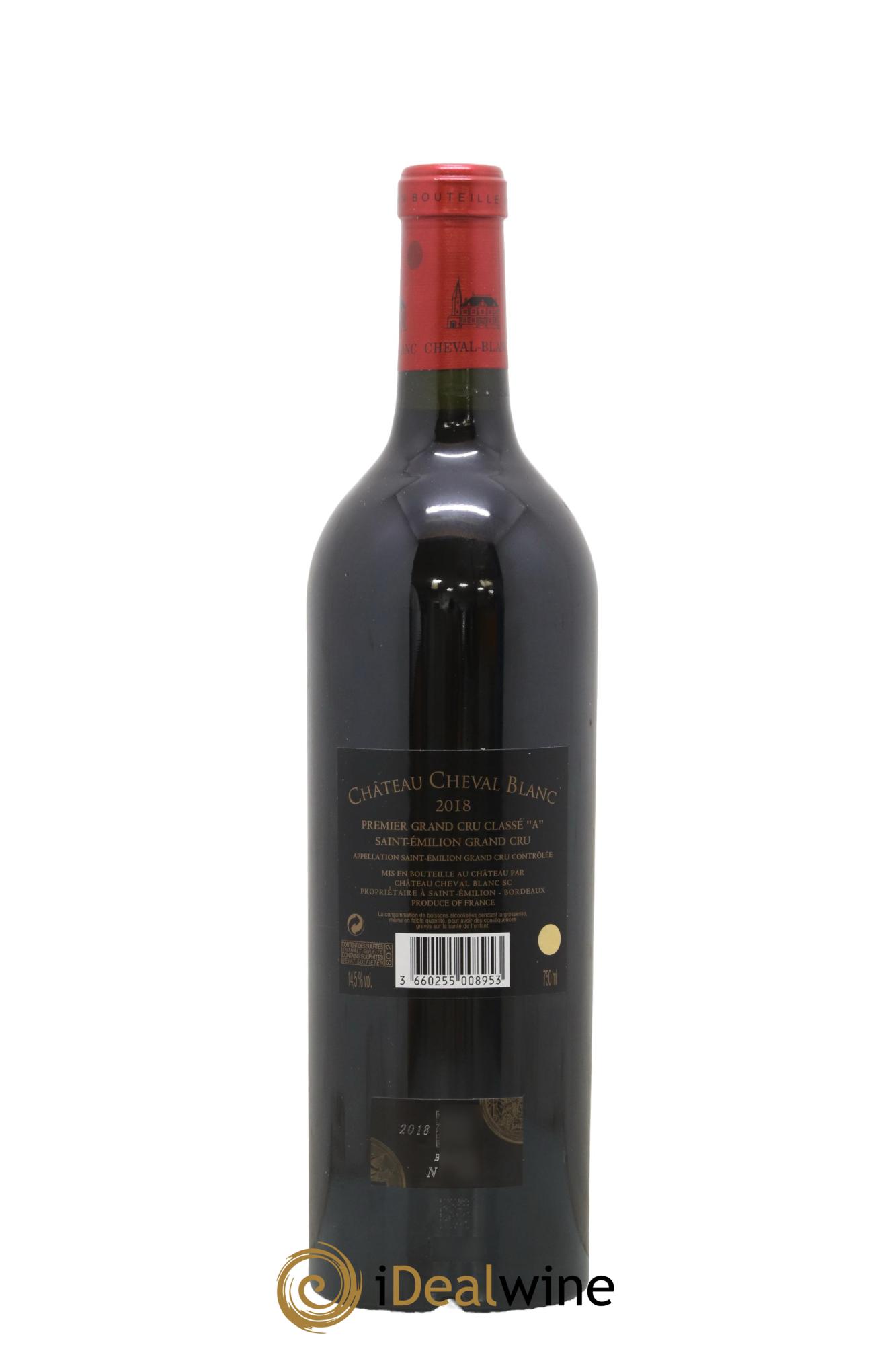 Château Cheval Blanc 1er Grand Cru Classé A 2018 - Lot of 1 bottle - 2
