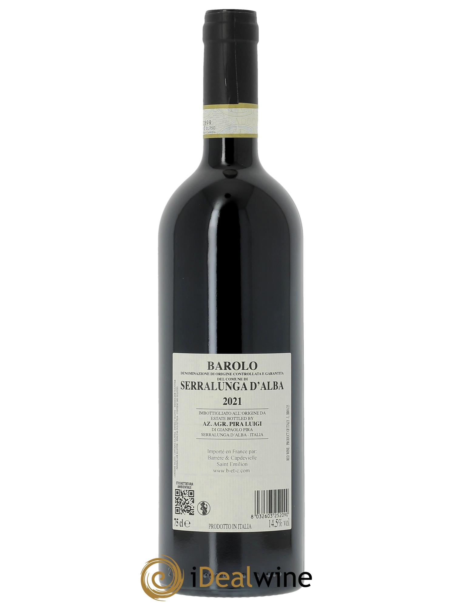 Barolo DOCG Luigi Pira Serralunga 2021 - Lot de 1 bouteille - 1