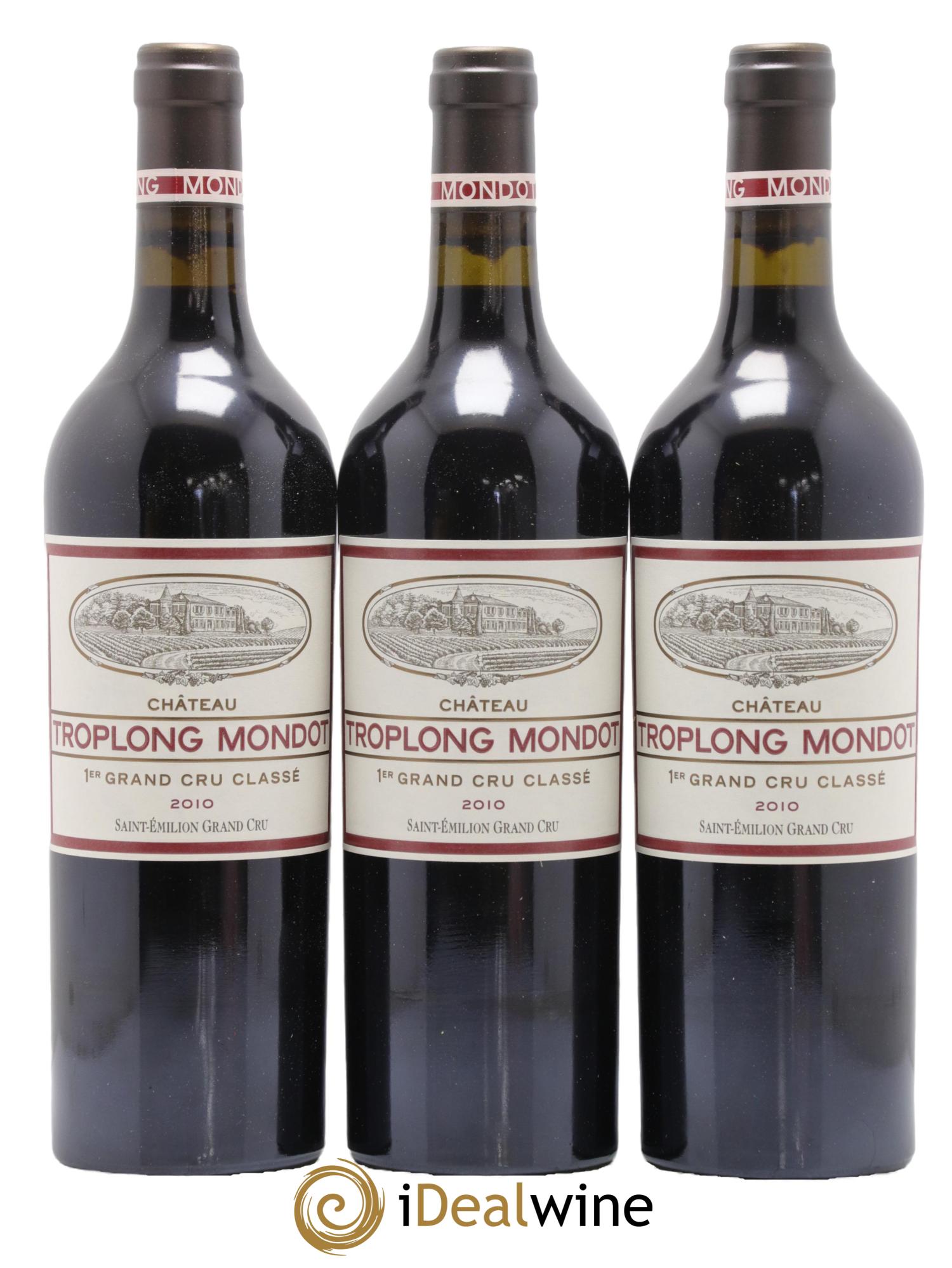 Château Troplong Mondot 1er Grand Cru Classé B 2010 - Posten von 6 Flaschen - 2