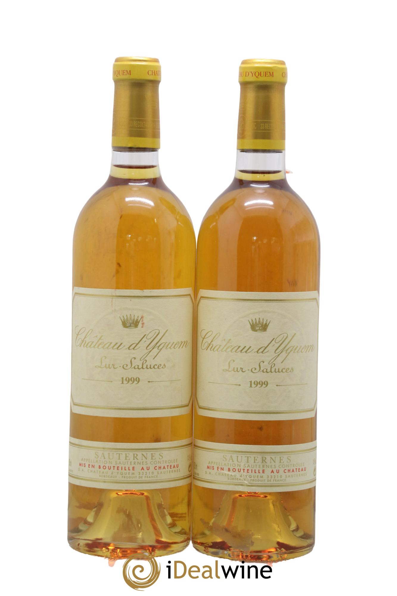 Château d' Yquem 1er Cru Classé Supérieur 1999 - Lot of 2 bottles - 0