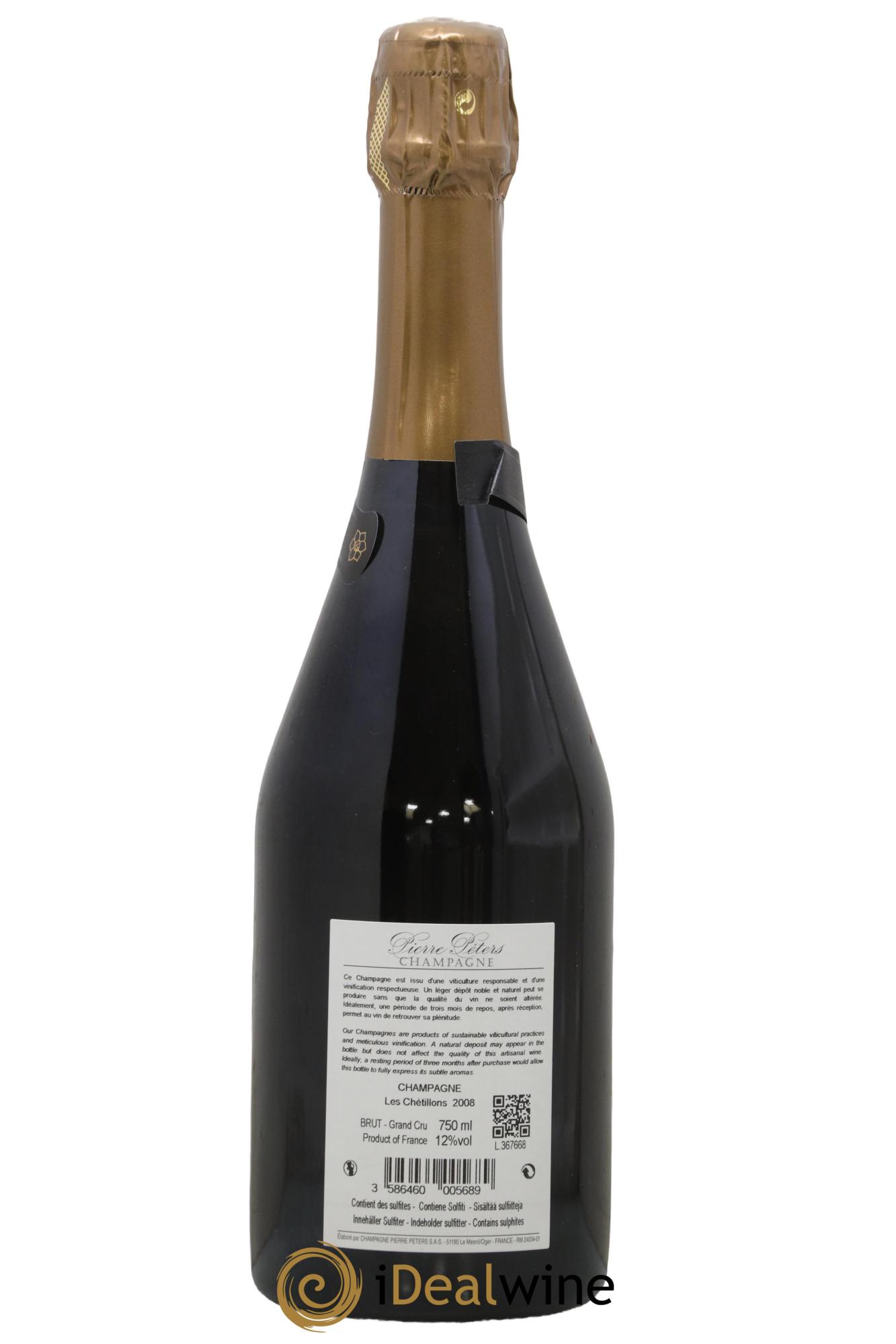 Cuvée Spéciale les Chétillons Blanc de Blancs Brut Pierre Péters 2008 - Lot de 1 bouteille - 1