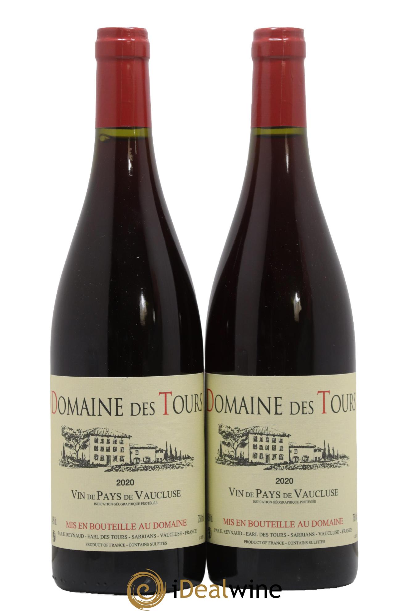 Vaucluse (Vin de Pays de Vaucluse) Domaine des Tours Emmanuel Reynaud 2020 - Lot de 2 bouteilles - 0