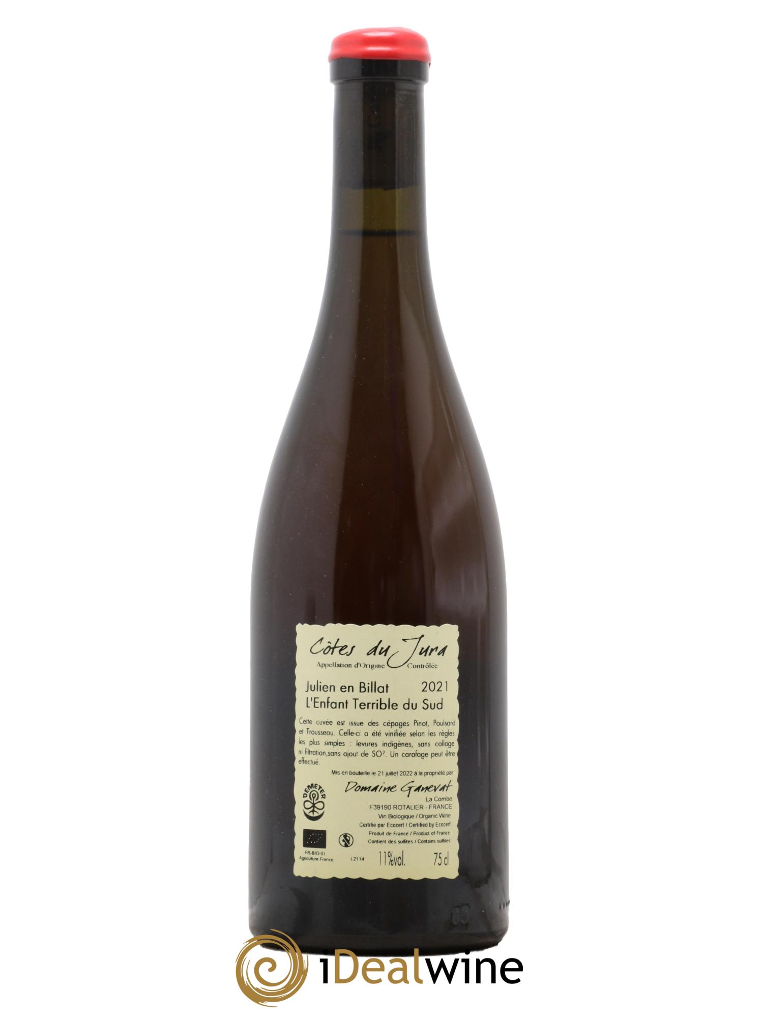 Côtes du Jura Julien en Billat l'enfant terrible du Sud Jean-François Ganevat (Domaine) 2021 - Lot de 1 bouteille - 1