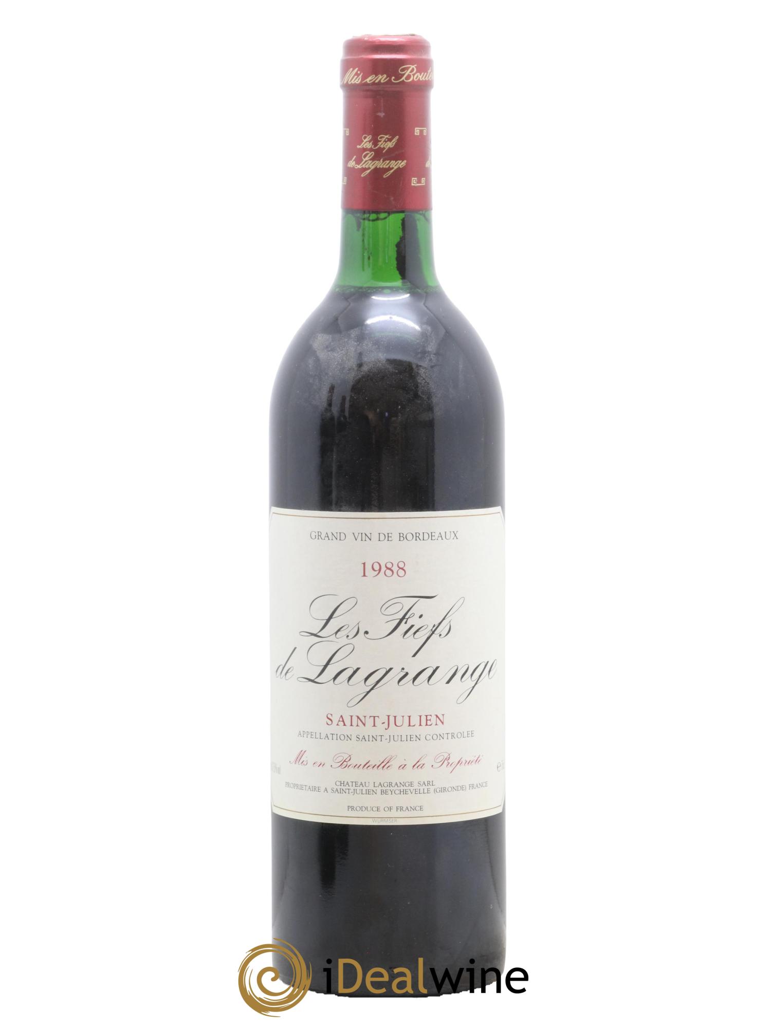 Les Fiefs de Lagrange Second Vin 1988 - Lot de 1 bouteille - 0