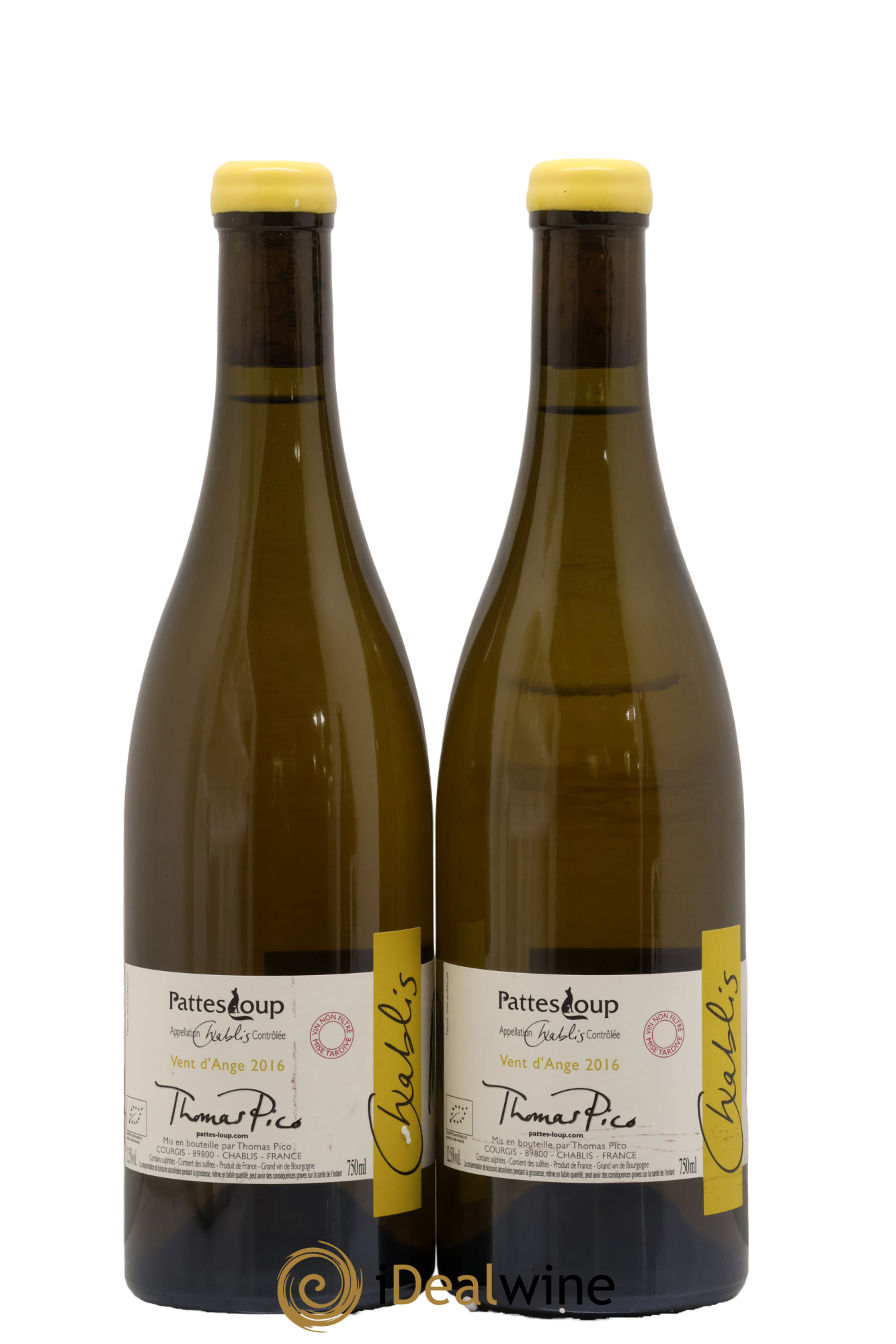 Chablis Mise Tardive Pattes Loup (Domaine) 2016 - Lot de 2 bouteilles - 1