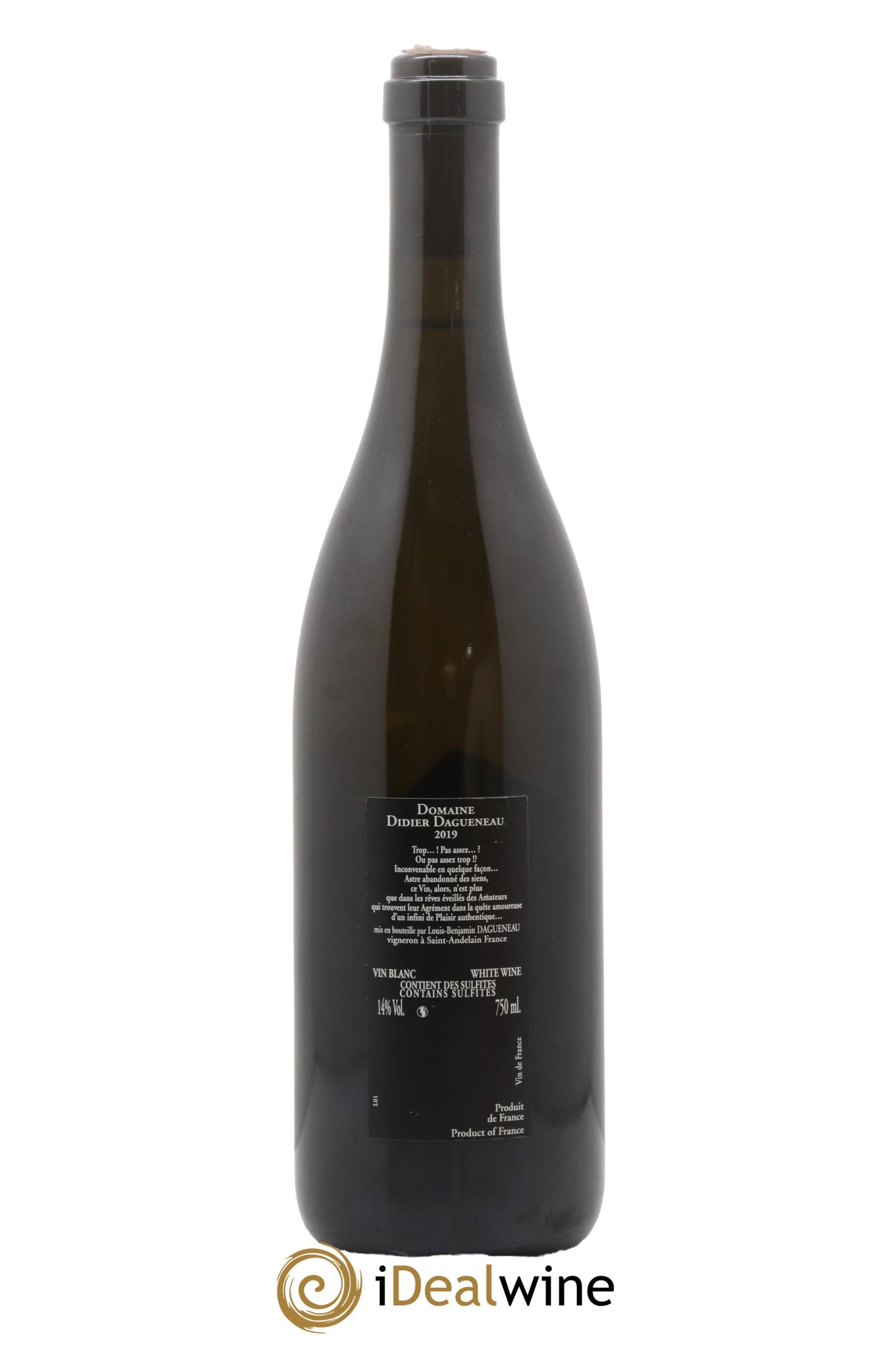 Vin de France (anciennement Pouilly-Fumé) Silex Dagueneau (Domaine Didier - Louis-Benjamin) 2019 - Lot de 1 bouteille - 1