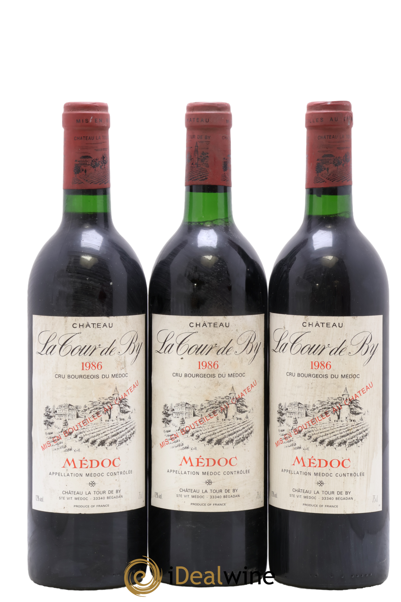 Château La Tour de By Cru Bourgeois 1986 - Lot of 3 bottles - 0