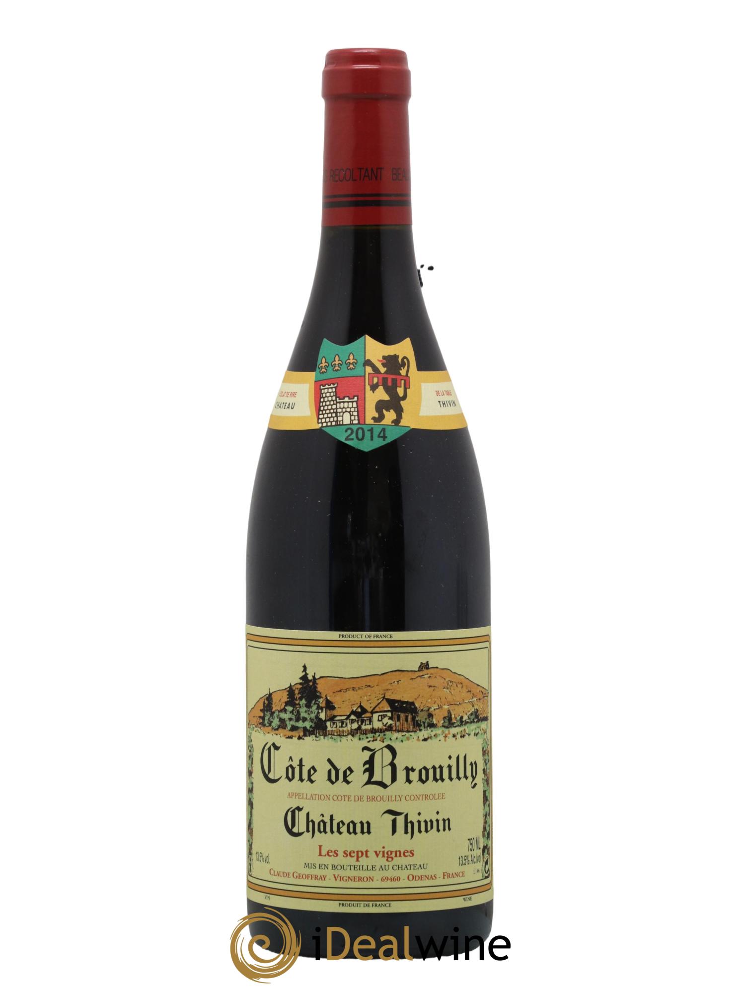 Côte de Brouilly Les 7 Vignes Château Thivin 2014 - Lot de 1 bouteille - 0