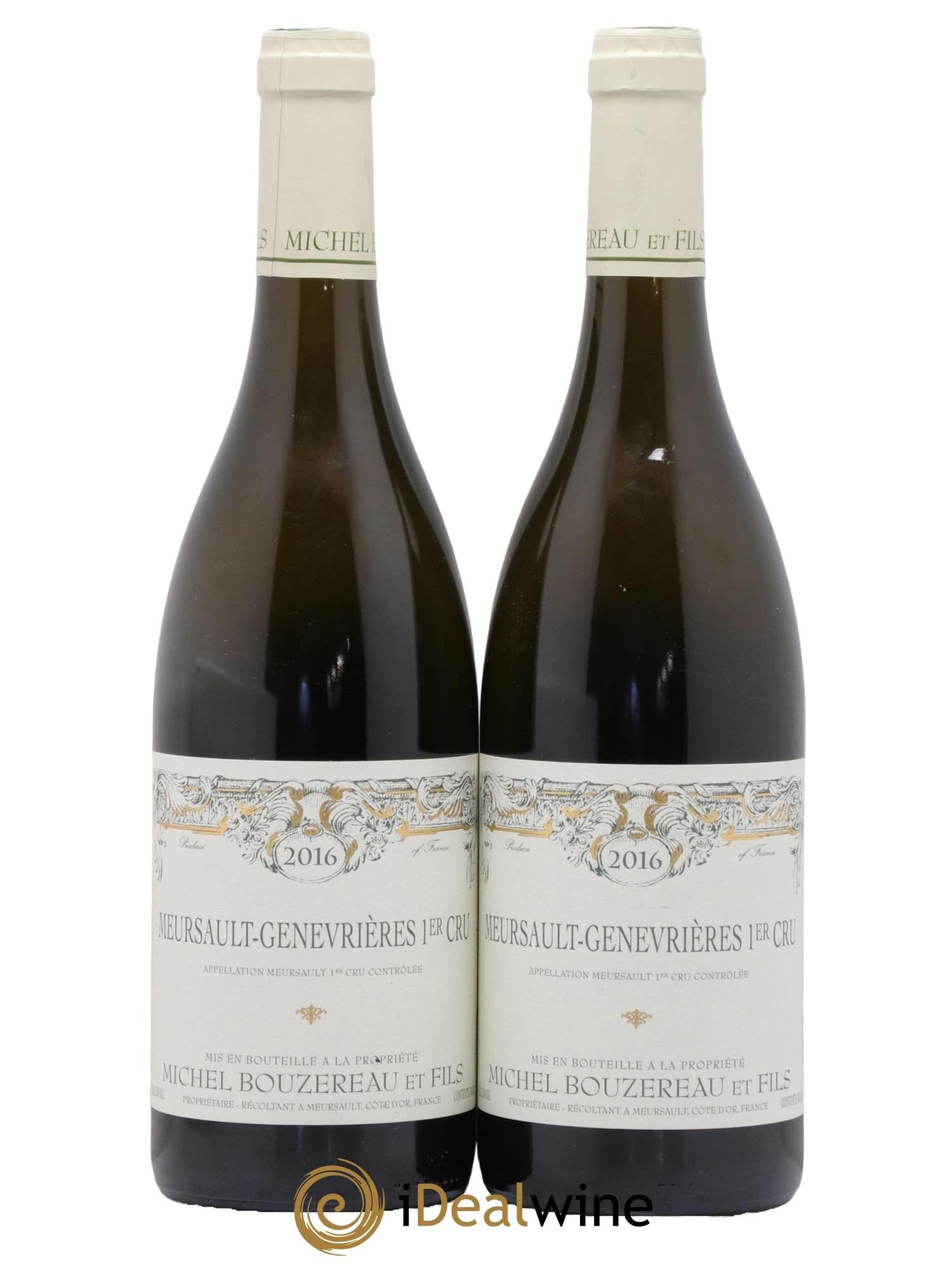 Meursault 1er Cru Les Genevrières Michel Bouzereau et Fils (Domaine) 2016 - Lot de 2 bouteilles - 0