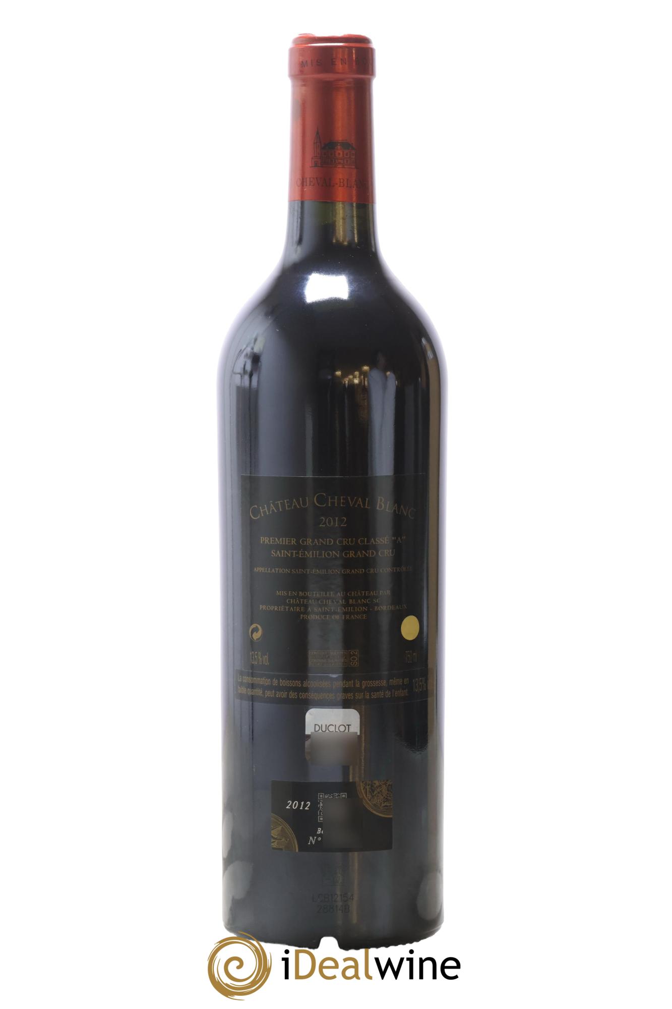 Château Cheval Blanc 1er Grand Cru Classé A 2012 - Lot de 1 bouteille - 1