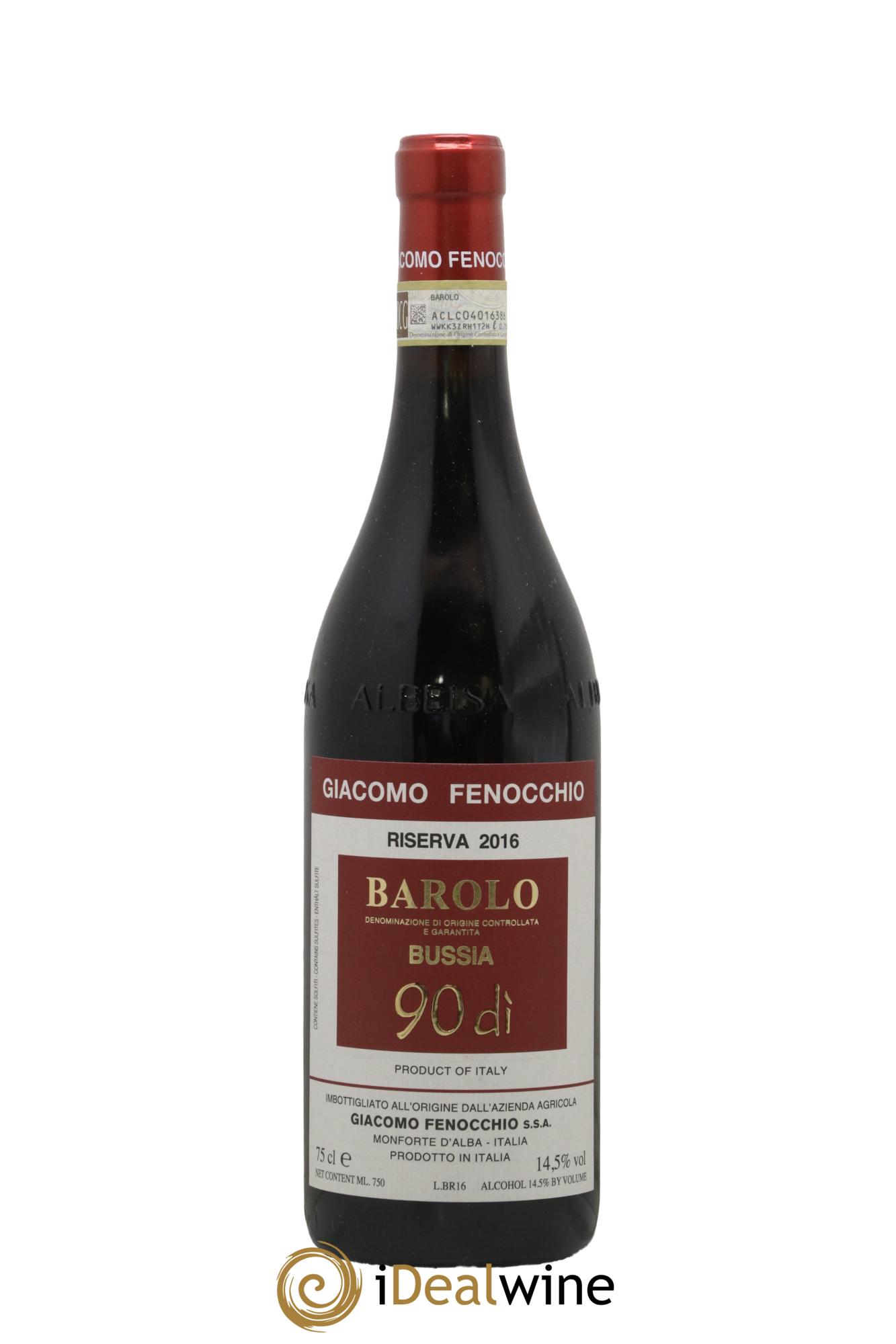 Barolo Riserva 90 Di Bussia Giacomo Fenocchio 2016 - Lot de 1 bouteille - 0