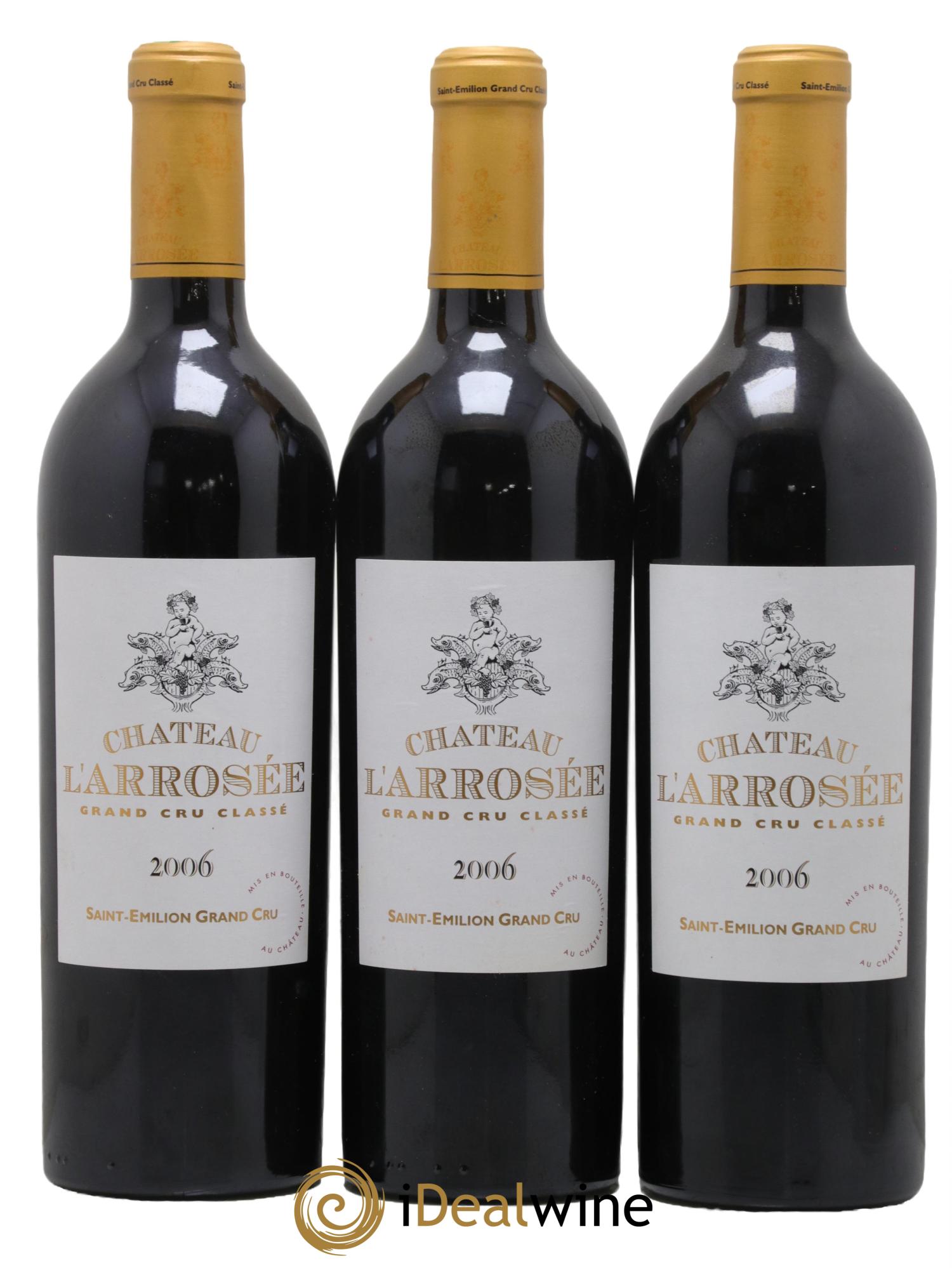 Château l' Arrosée Grand Cru Classé 2006 - Lot de 3 bouteilles - 0