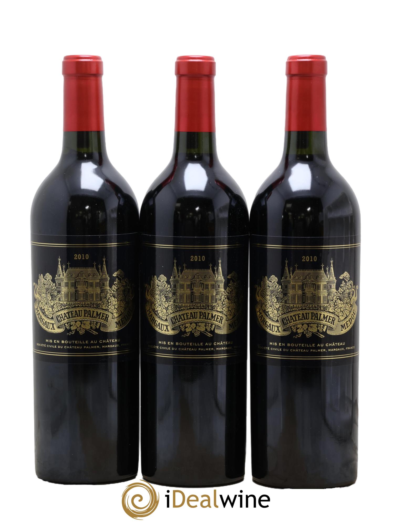 Château Palmer 3ème Grand Cru Classé 2010 - Lot of 3 bottles - 0