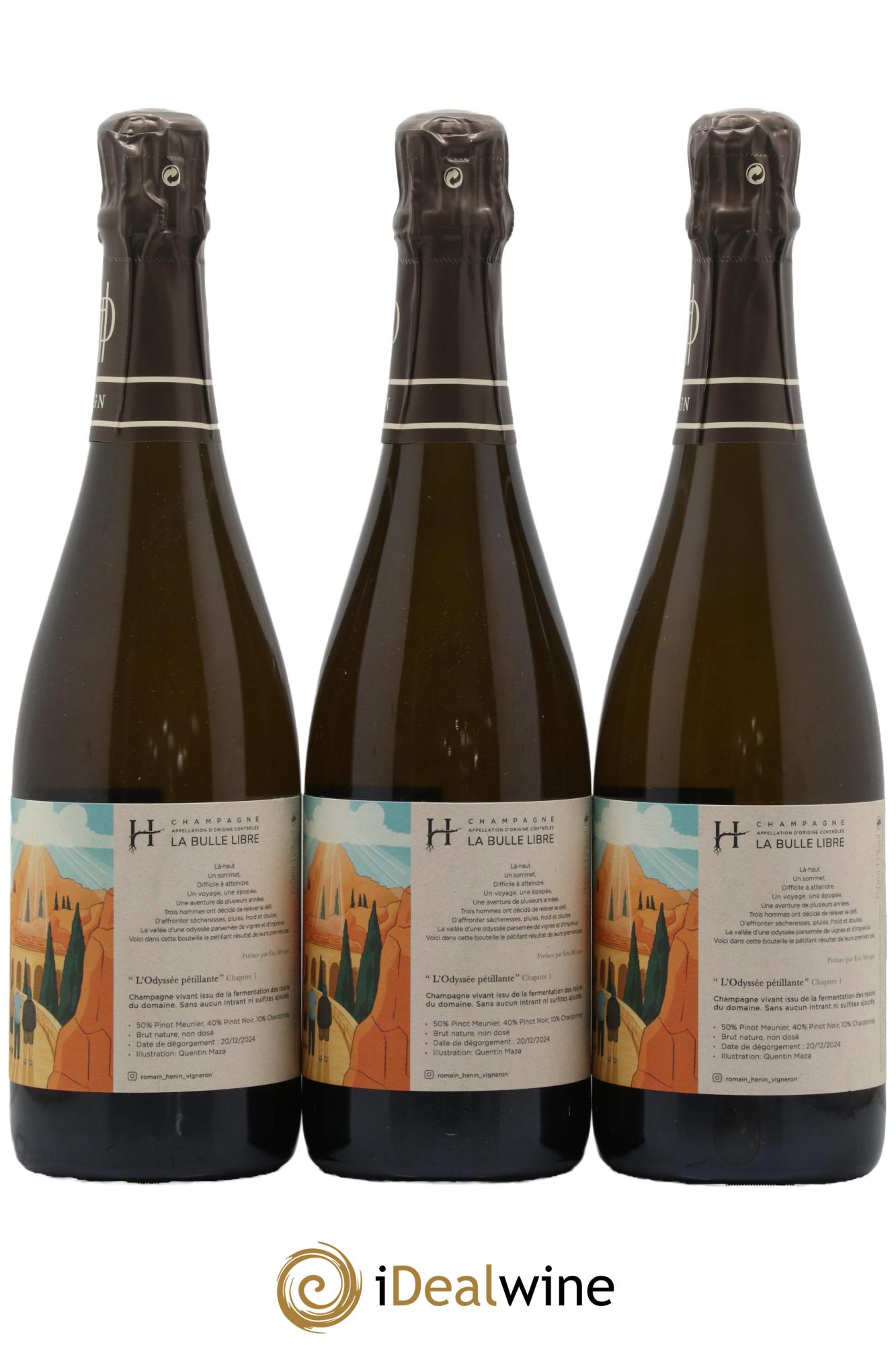 L'Odyssée Pétillante Chapitre 1 (Pascal Henin) Romain Henin - Lot de 3 bouteilles - 0