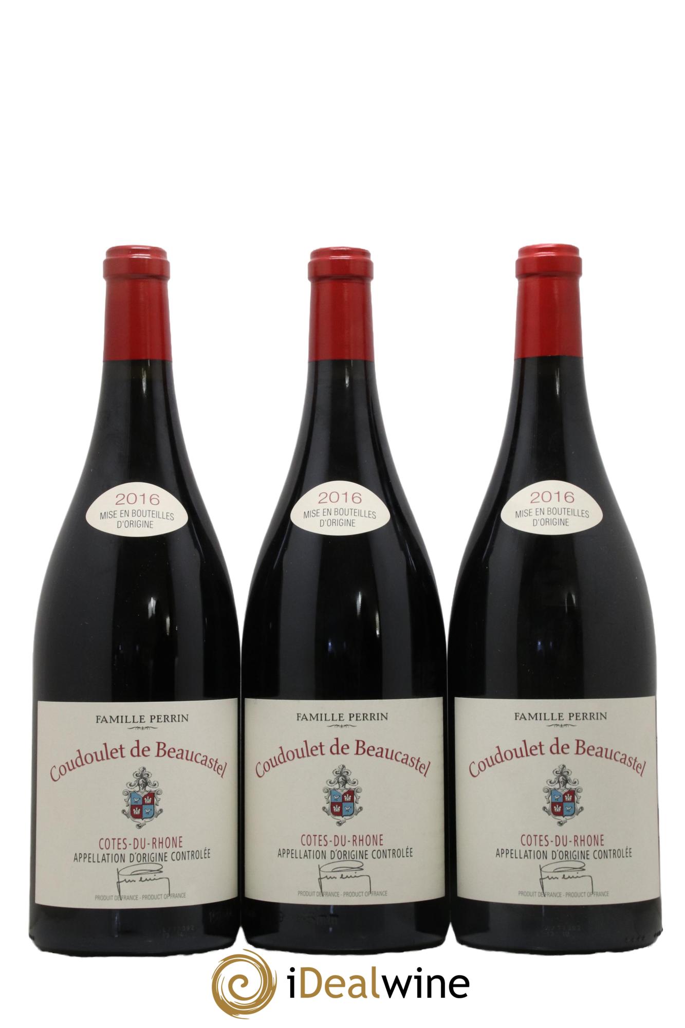 Côtes-du-Rhône Coudoulet de Beaucastel Famille Perrin 2018 - Lotto di 3 magnum - 0