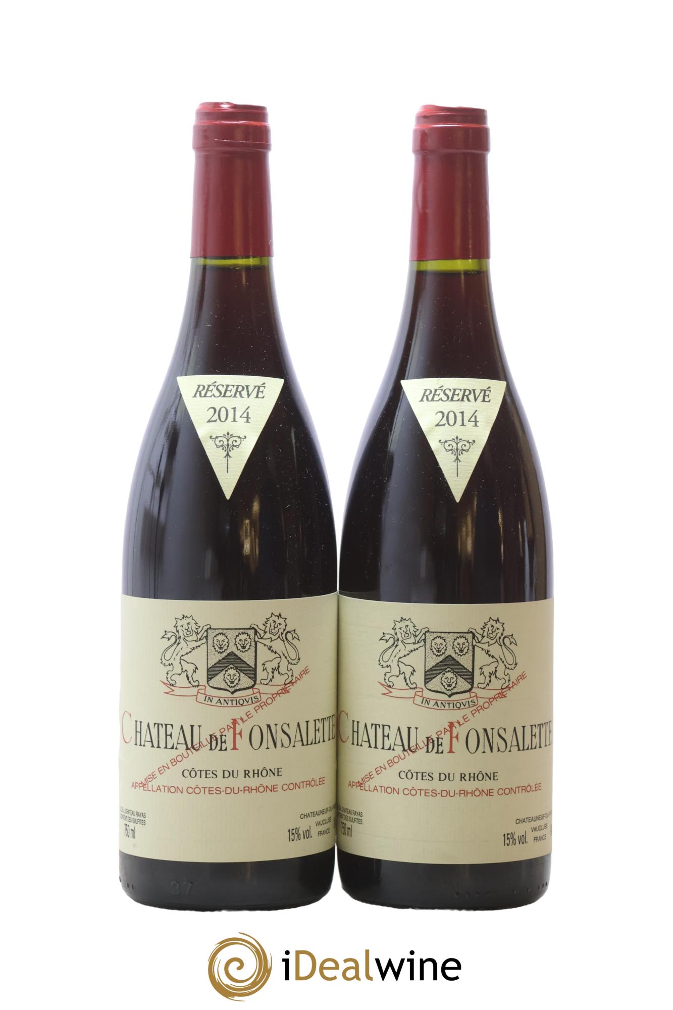 Côtes-du-Rhône Château de Fonsalette Emmanuel Reynaud 2014 - Posten von 2 Flaschen - 0