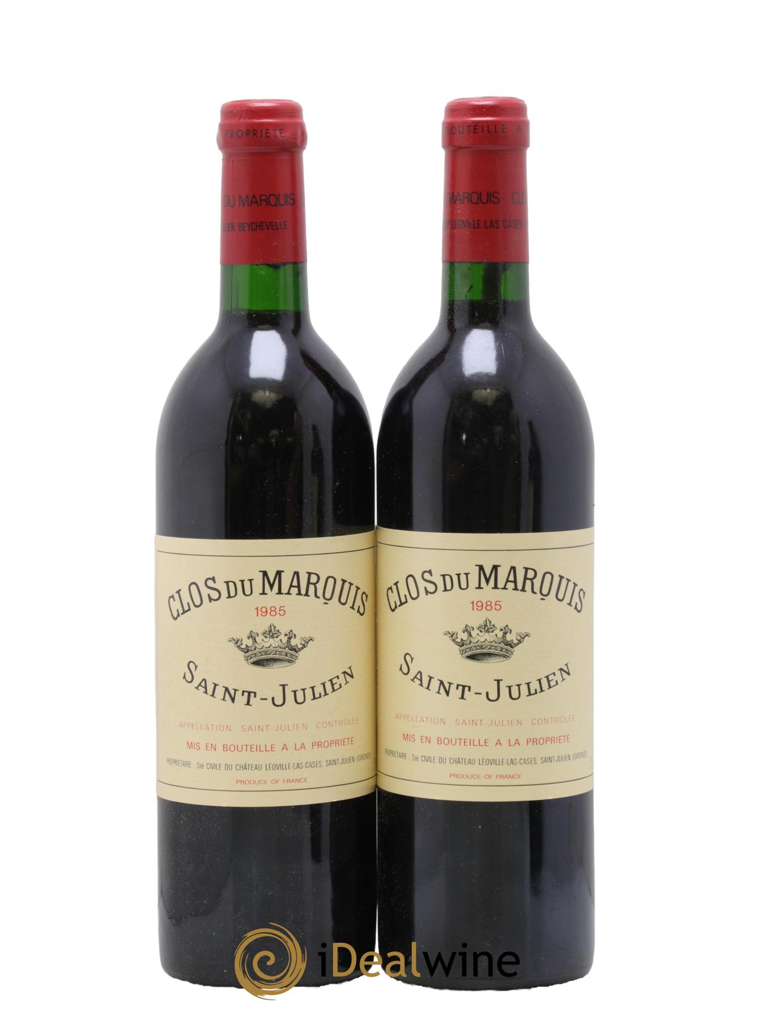 Clos du Marquis 1985 - Lot of 2 bottles - 0