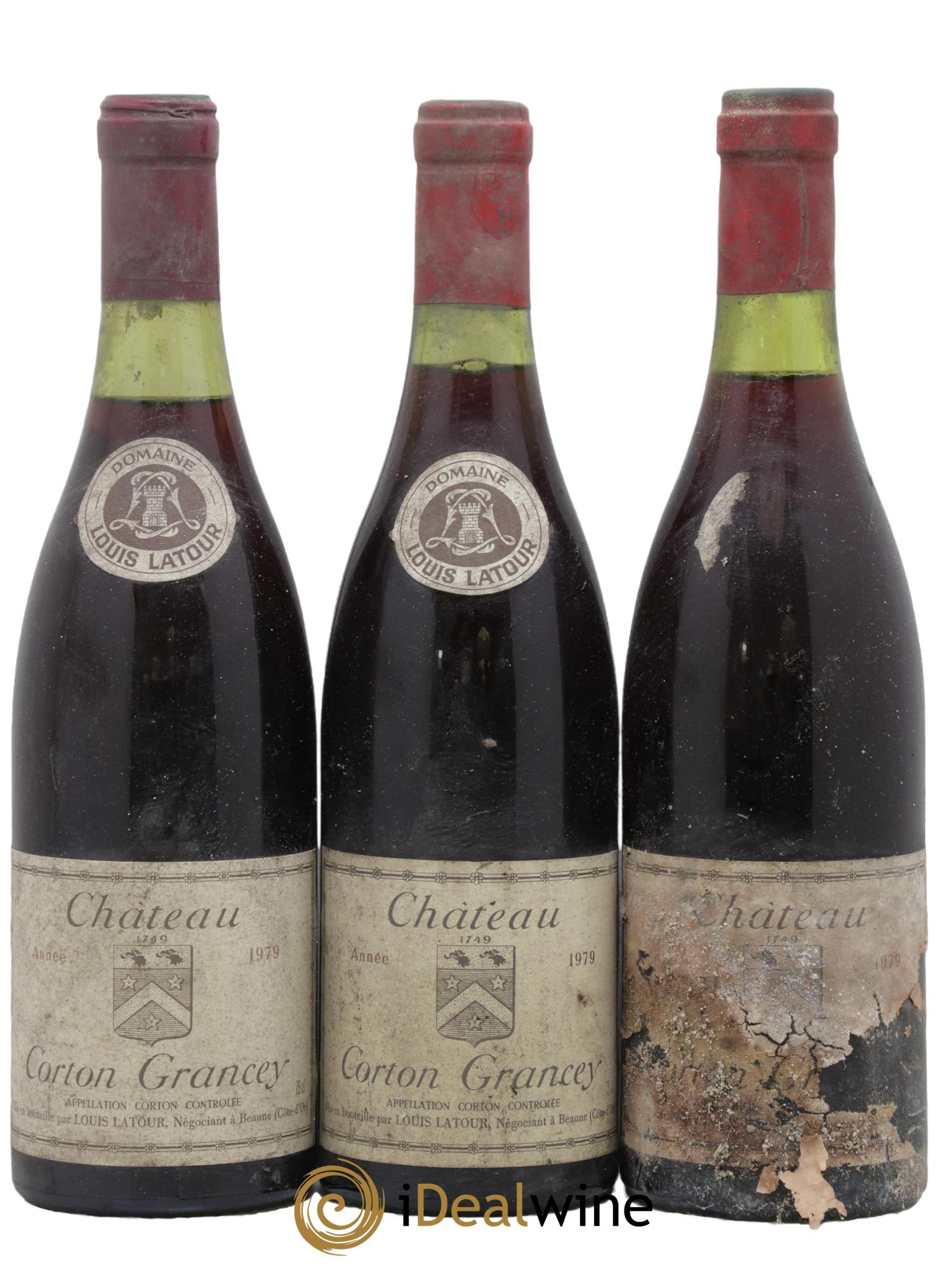 Corton Grand Cru Château Corton Grancey Louis Latour 1979 - Lot of 3 bottles - 0