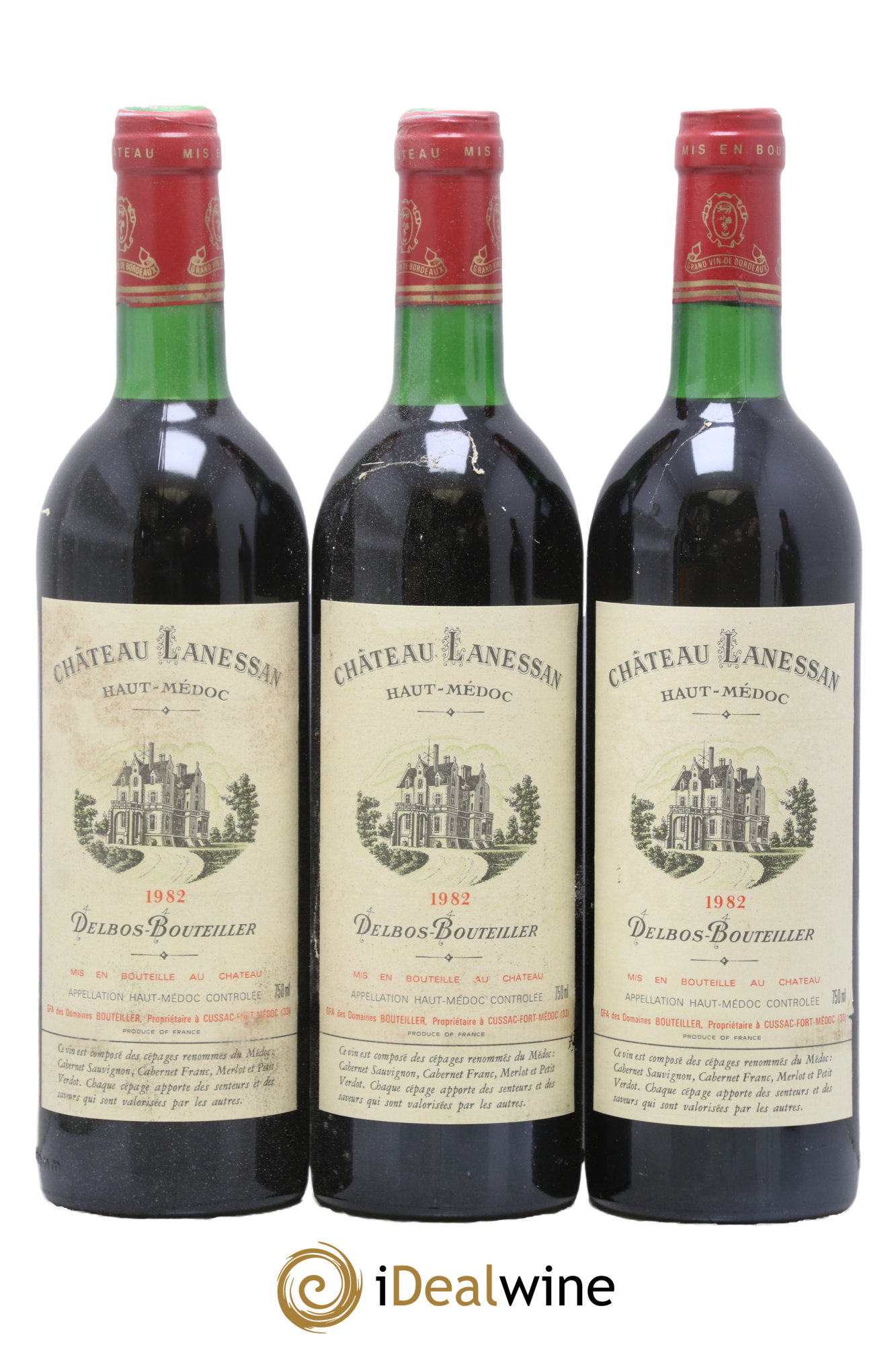 Château Lanessan Cru Bourgeois 1982 - Lot of 3 bottles - 0