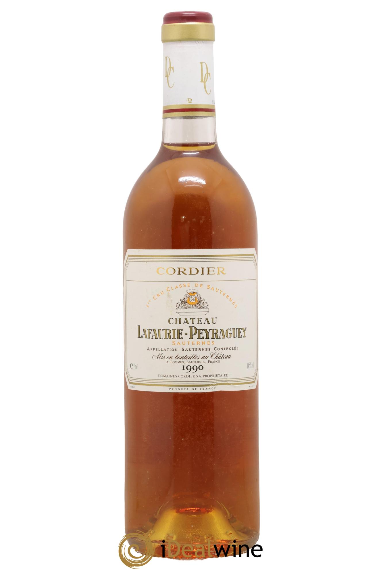 Château Lafaurie-Peyraguey 1er Grand Cru Classé 1990 - Lot de 1 bouteille - 0
