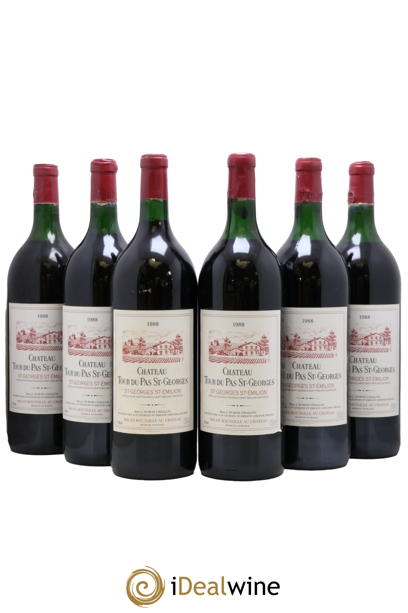 Saint-Georges-Saint-Émilion Chateau Tour du Pas Saint-Georges 1988 - Lot de 6 magnums - 0