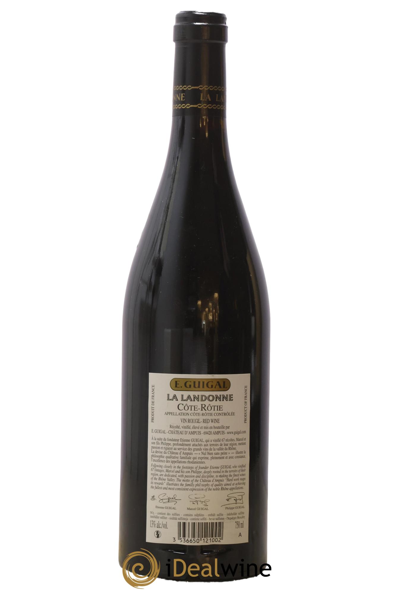 Côte-Rôtie La Landonne Guigal 2011 - Lot of 1 bottle - 1