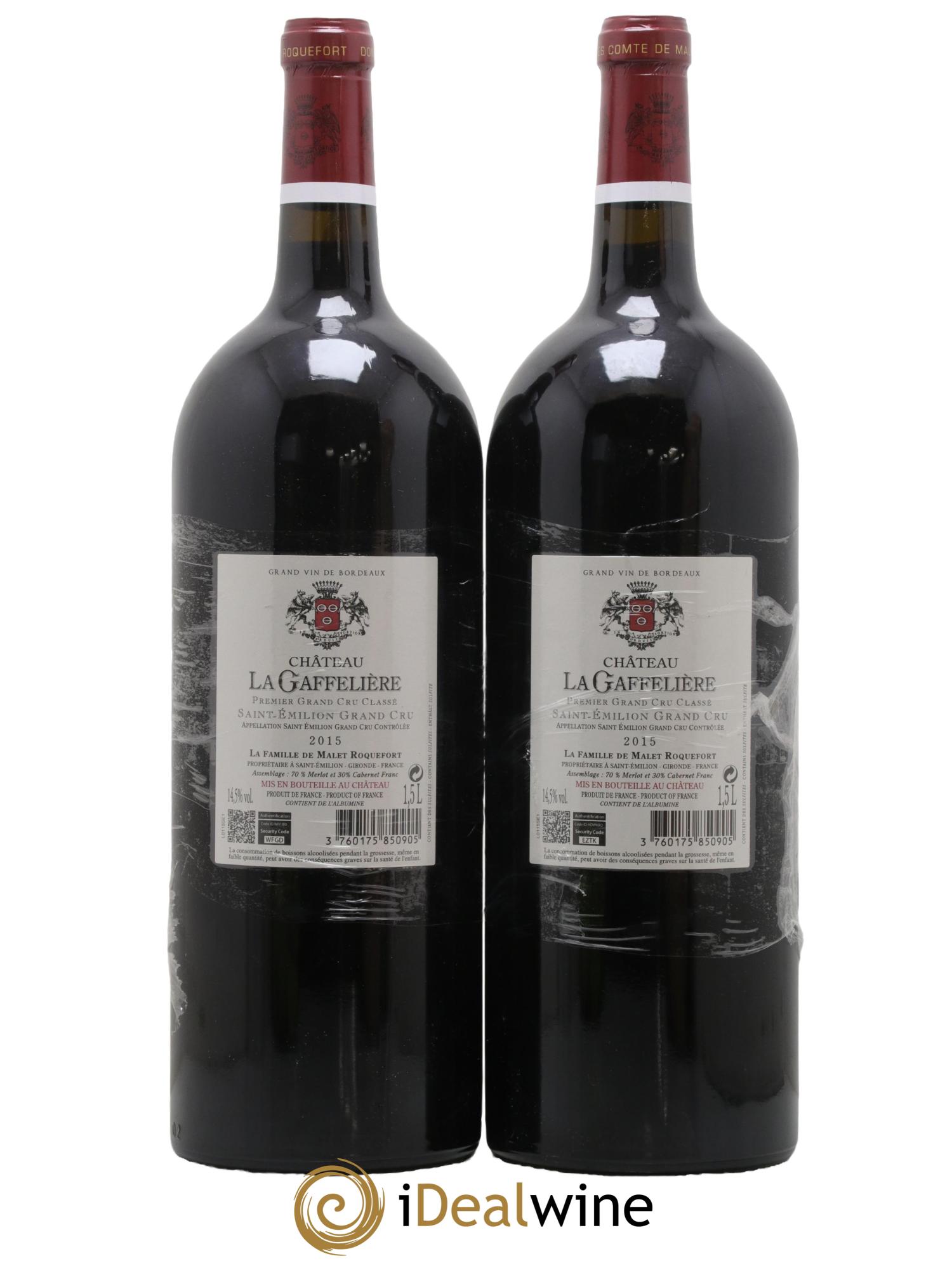 Château la Gaffelière 1er Grand Cru Classé B 2015 - Lot de 2 magnums - 1