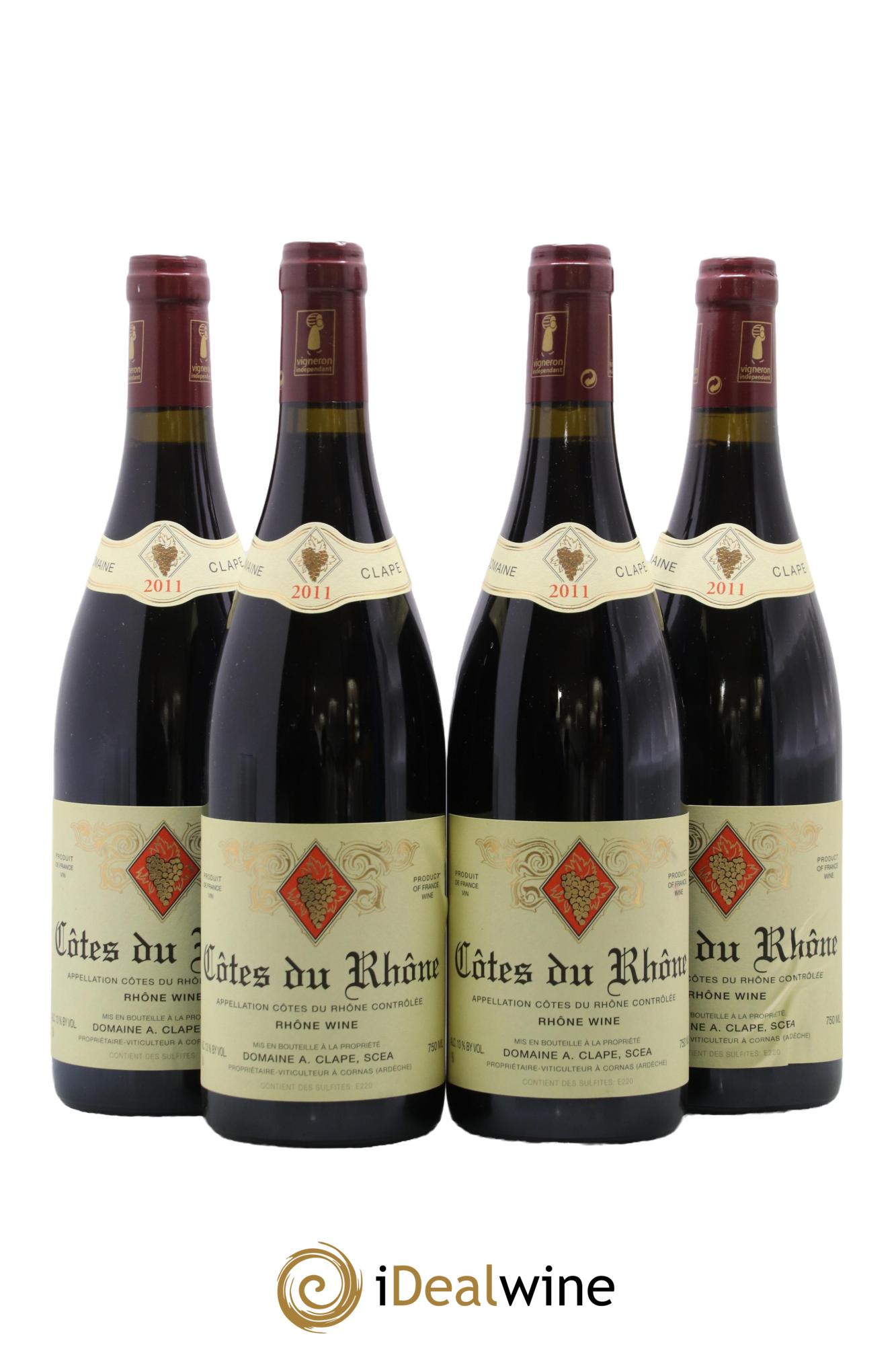Côtes-du-Rhône Auguste Clape 2011 - Lot of 4 bottles - 0