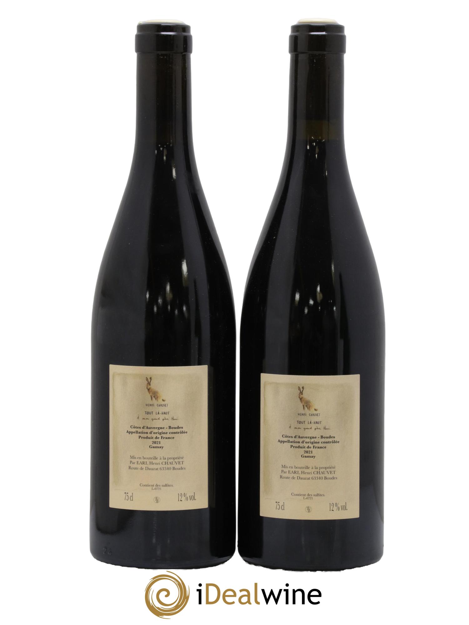 Côtes d'Auvergne Tout Là Haut Henri Chauvet 2021 - Lot de 2 bouteilles - 1